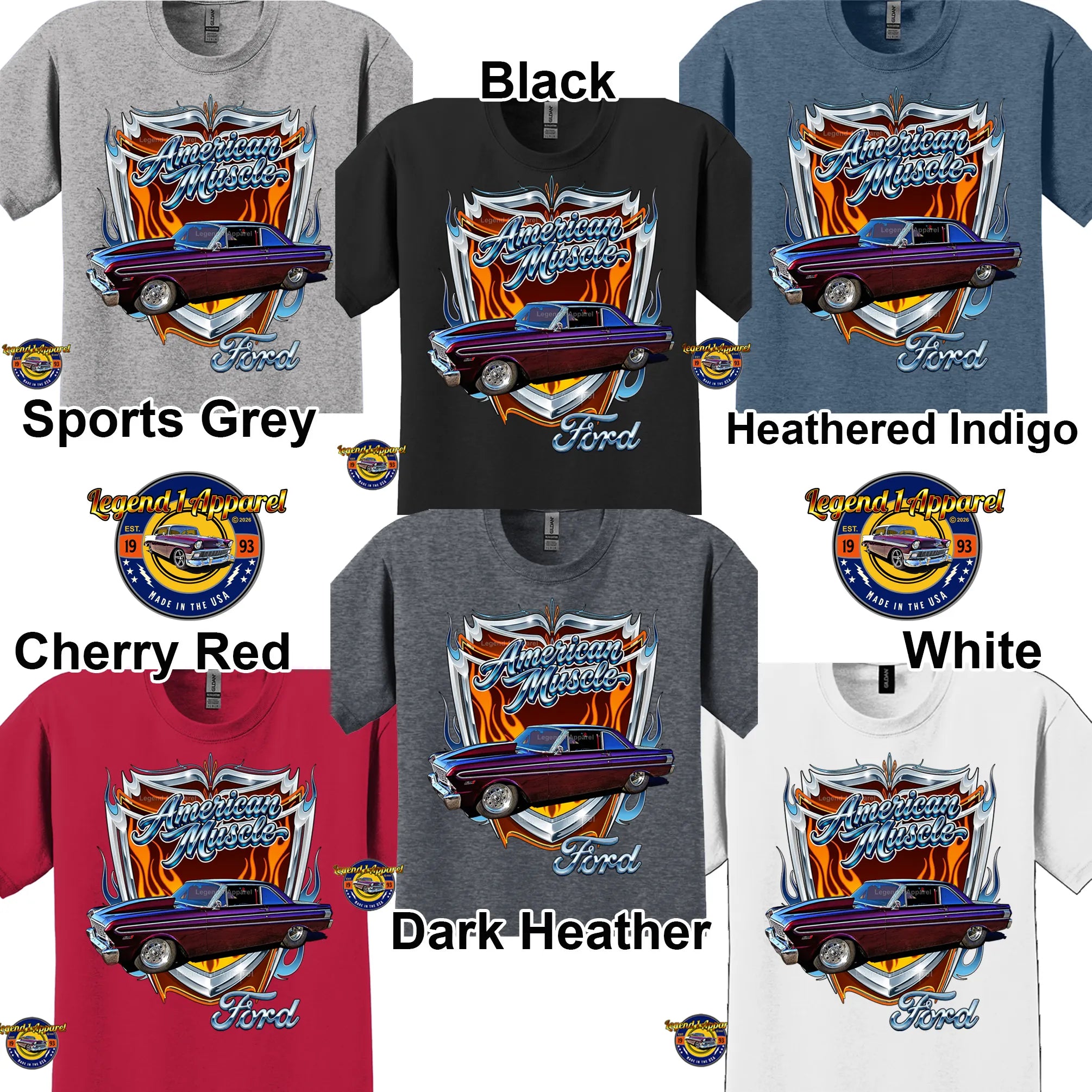 1964 Ford Falcon American Muscle T-Shirt –64 Ford Coupe Car Graphic Tee