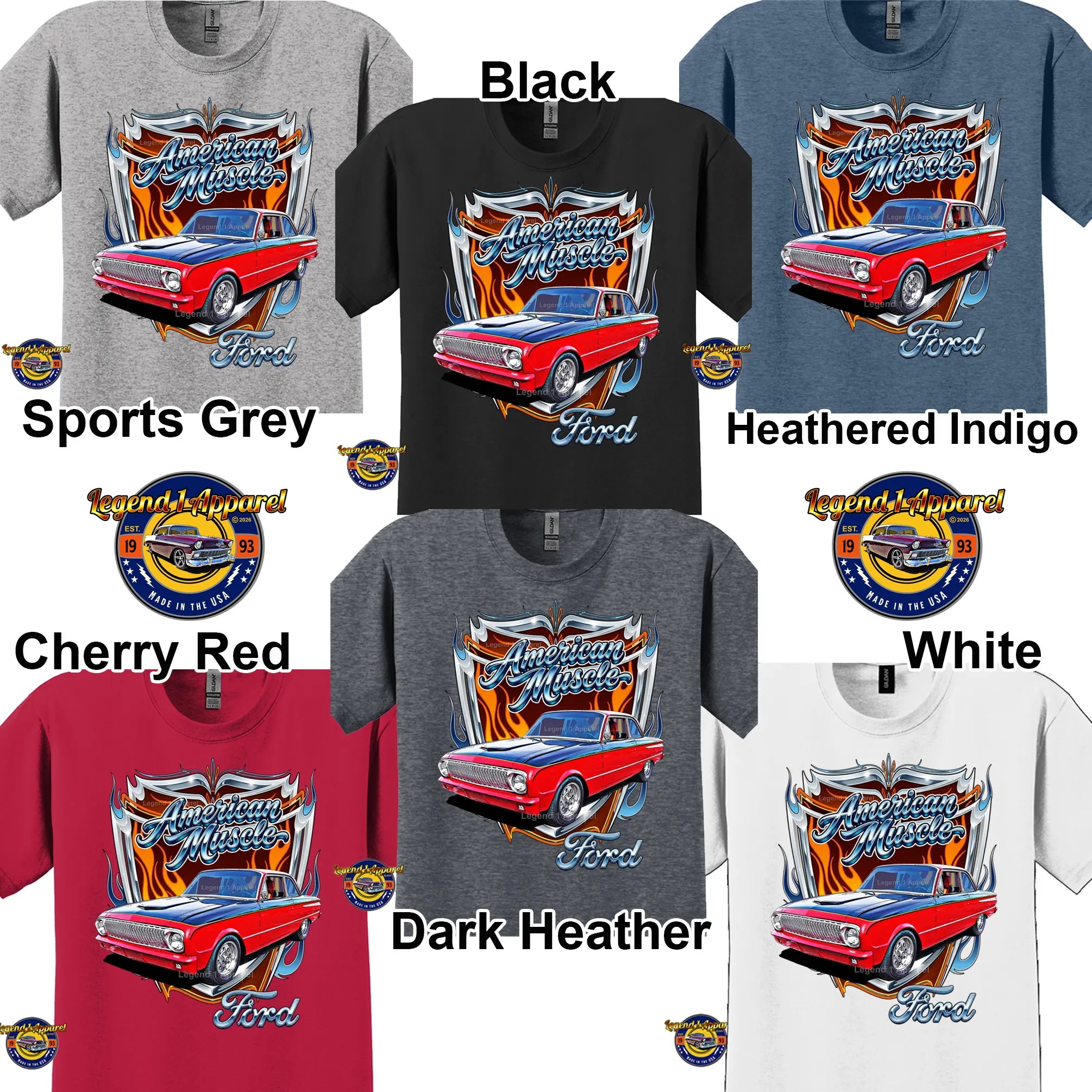 1963 Ford Falcon American Muscle T-Shirt –63 Ford Coupe Car Graphic Tee