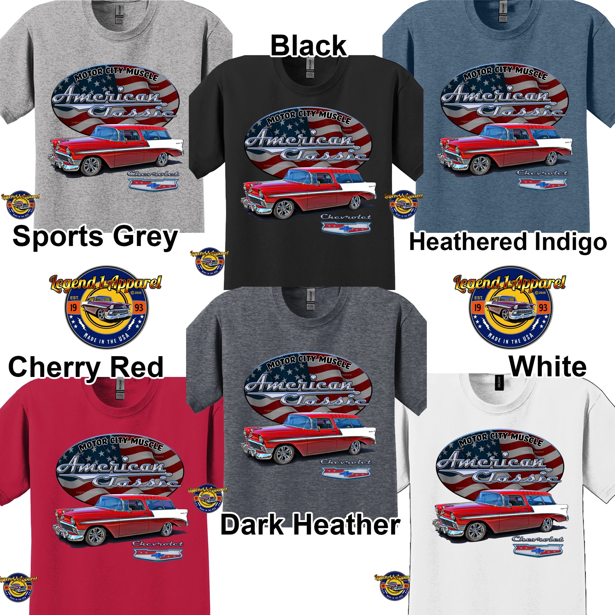 1956 Chevrolet Bel Air Nomad - American Classic Muscle Car T-shirt
