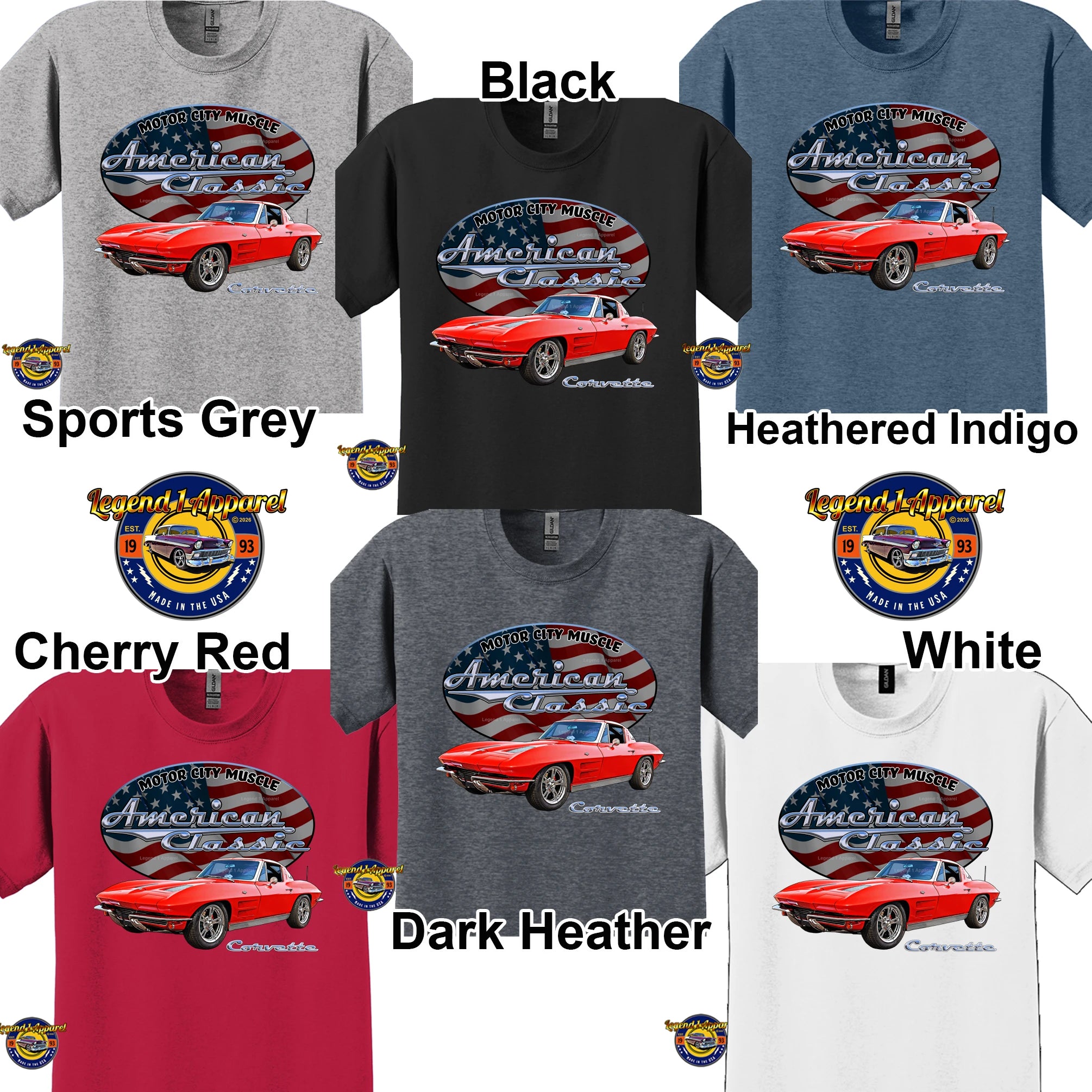 1963 Chevrolet C2 Corvette - American Classic Muscle Car T-shirt