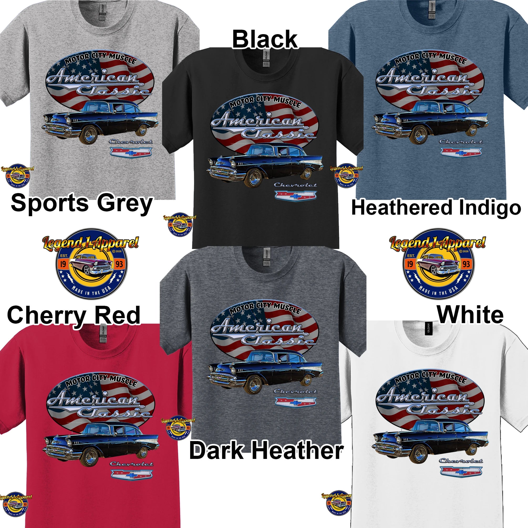 1957 Chevrolet Bel Air Sedan - American Classic Muscle Car T-shirt