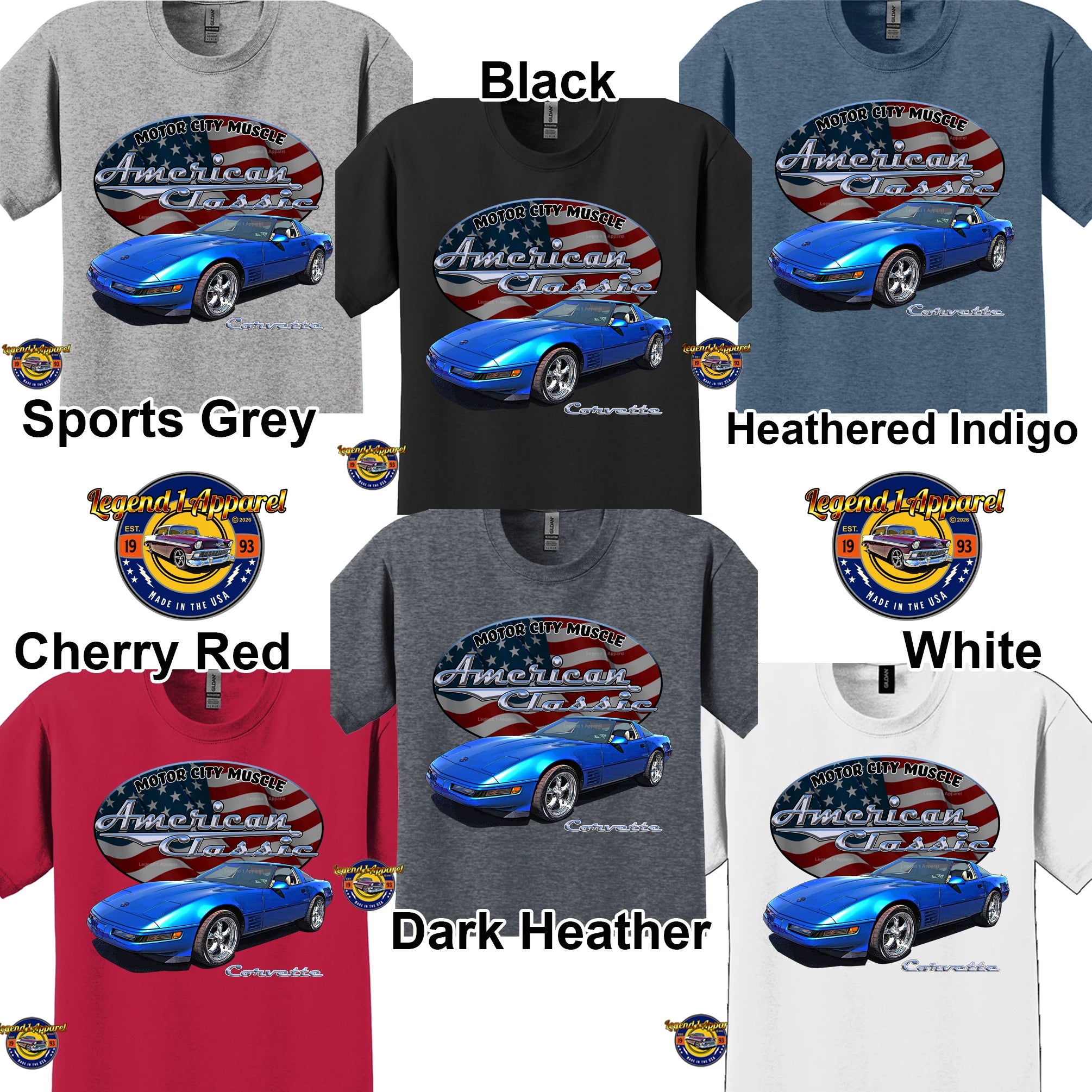 1992 Chevrolet C4 Corvette - American Classic Muscle Car T-shirt