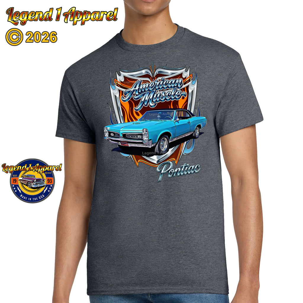 1967 Pontiac GTO American Muscle T-Shirt – 67 GTO Classic Car Graphic Tee
