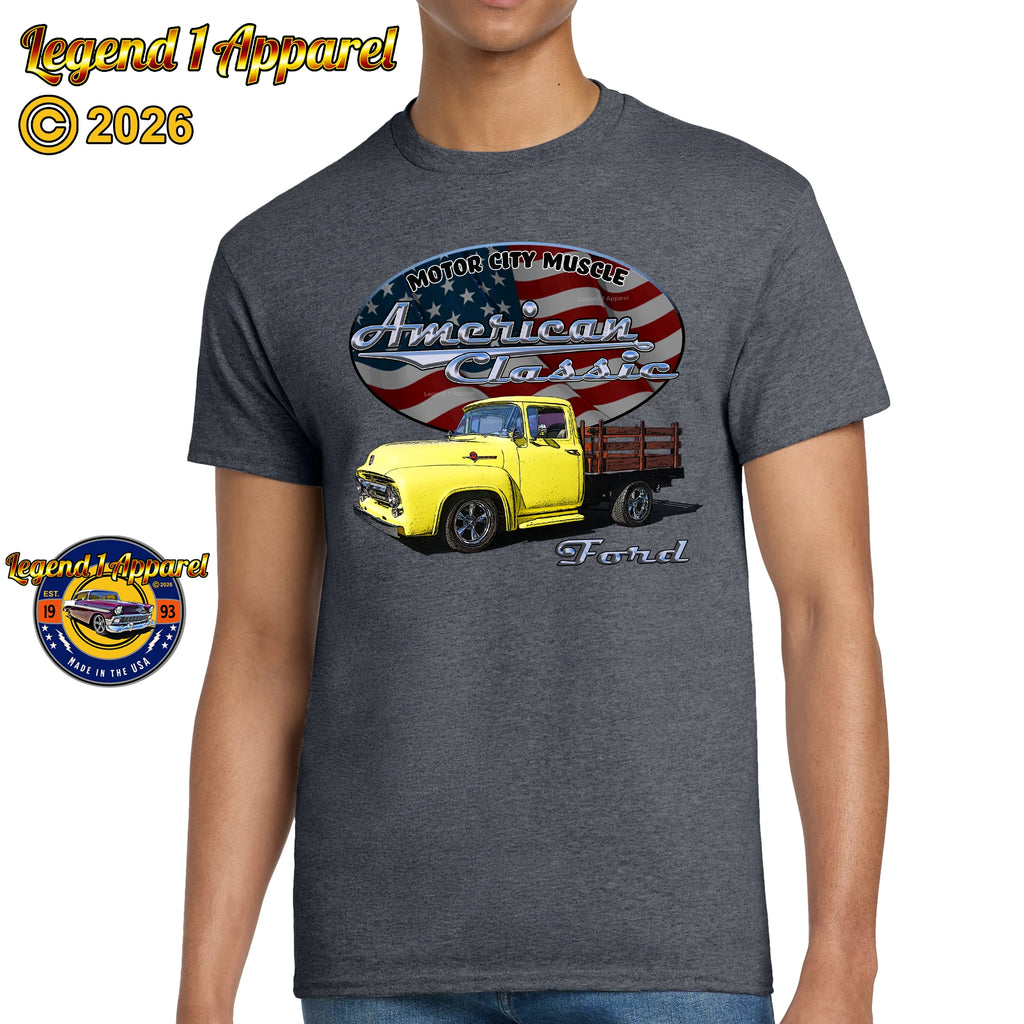 1956 Ford F100 Stake Truck - American Classic Pickup T-shirt