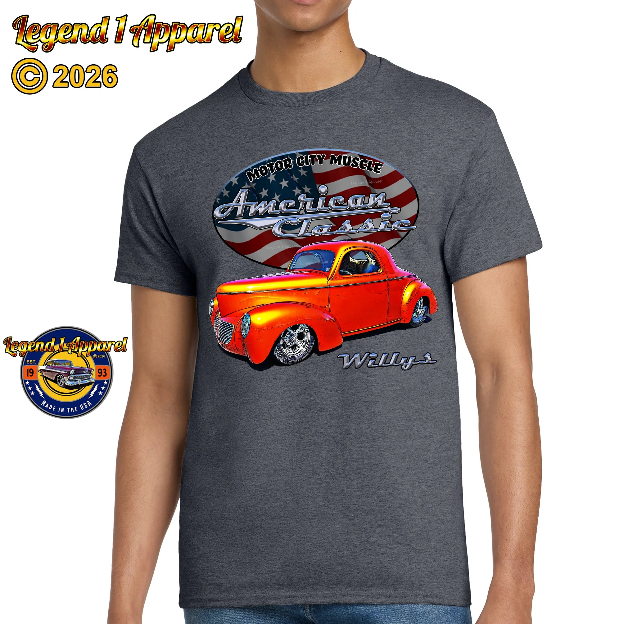 1941 Willys Coupe - American Classic Muscle Car T-shirt
