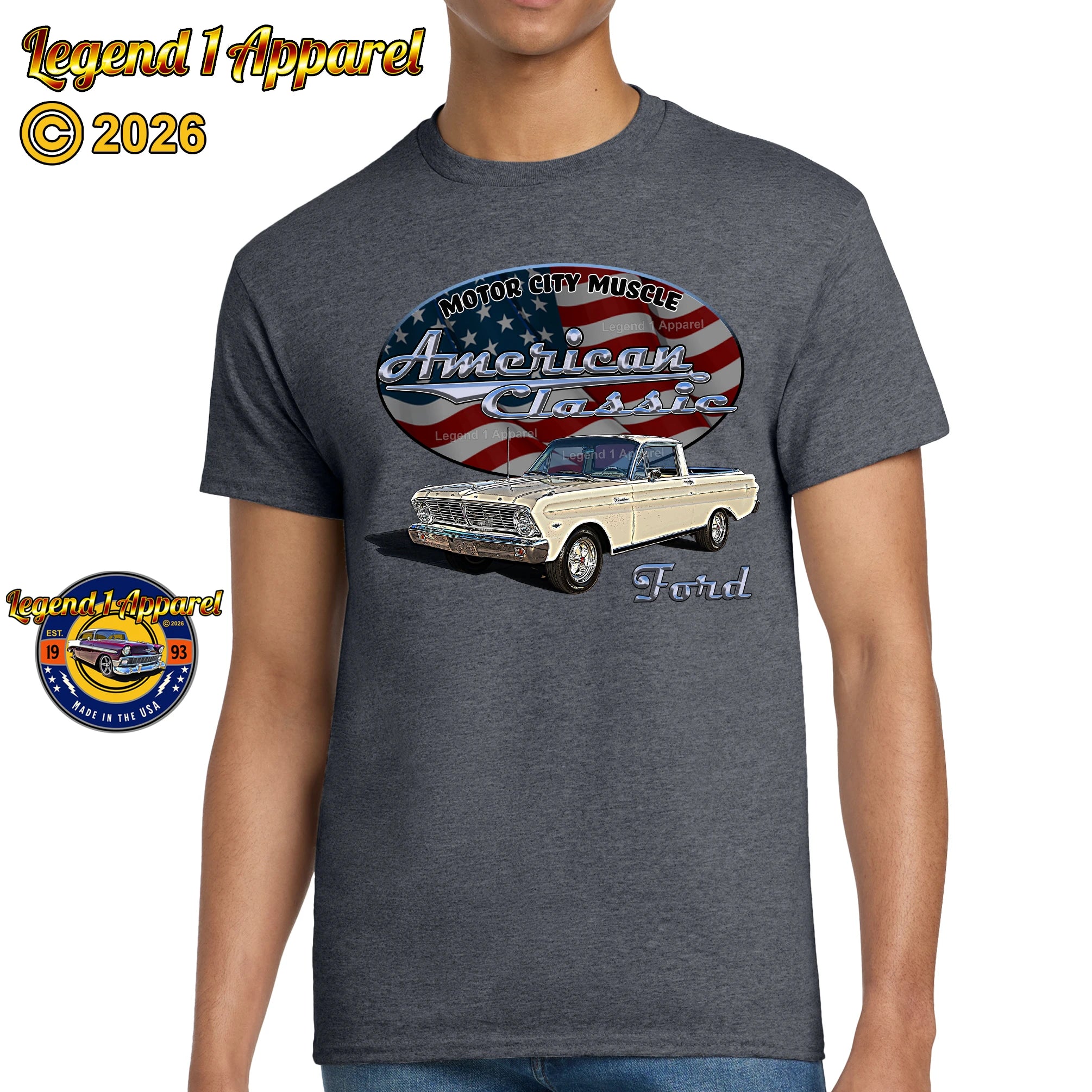 1965 Ford Ranchero - American Classic Muscle Car T-shirt