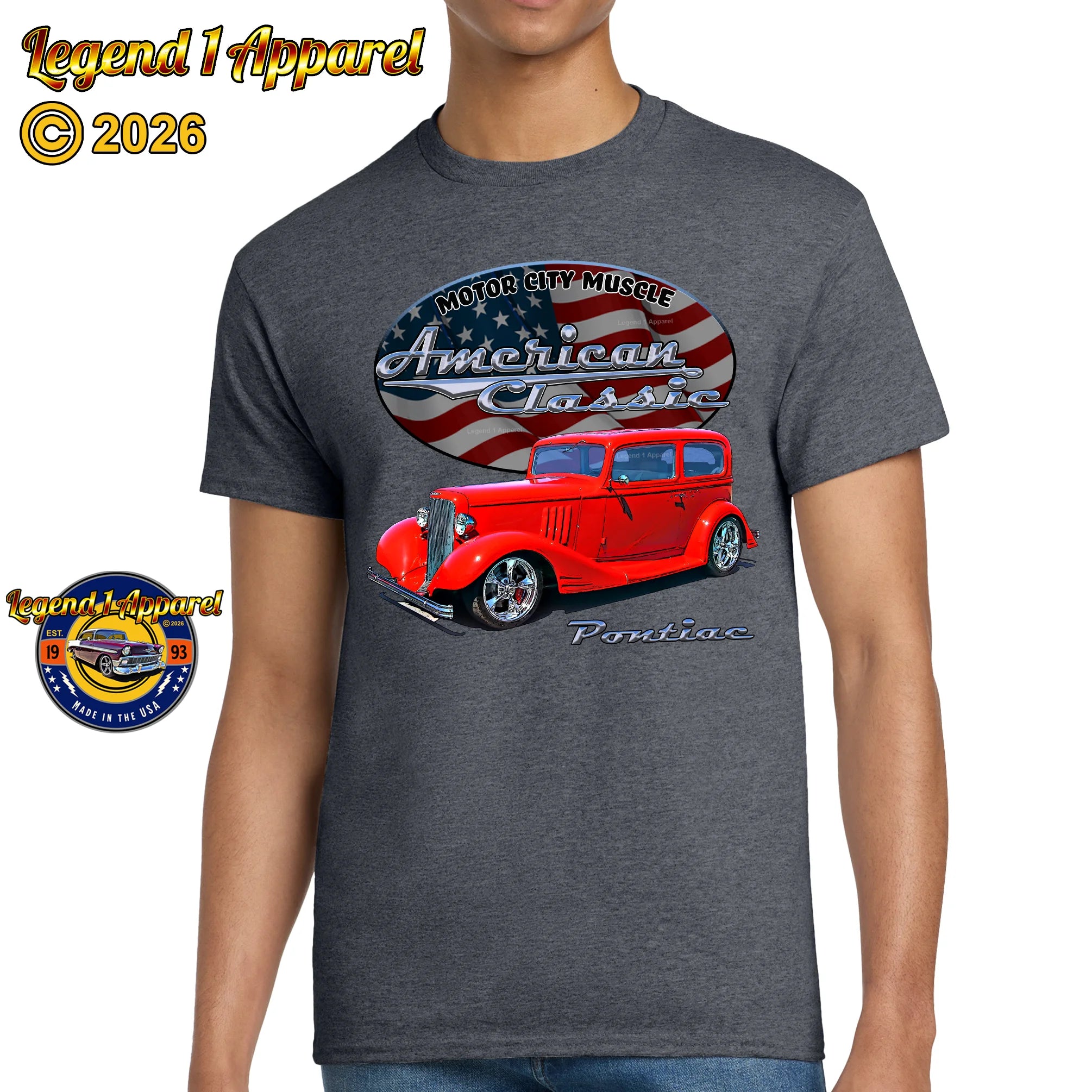 1933 Pontiac Coupe - American Classic Muscle Car T-shirt