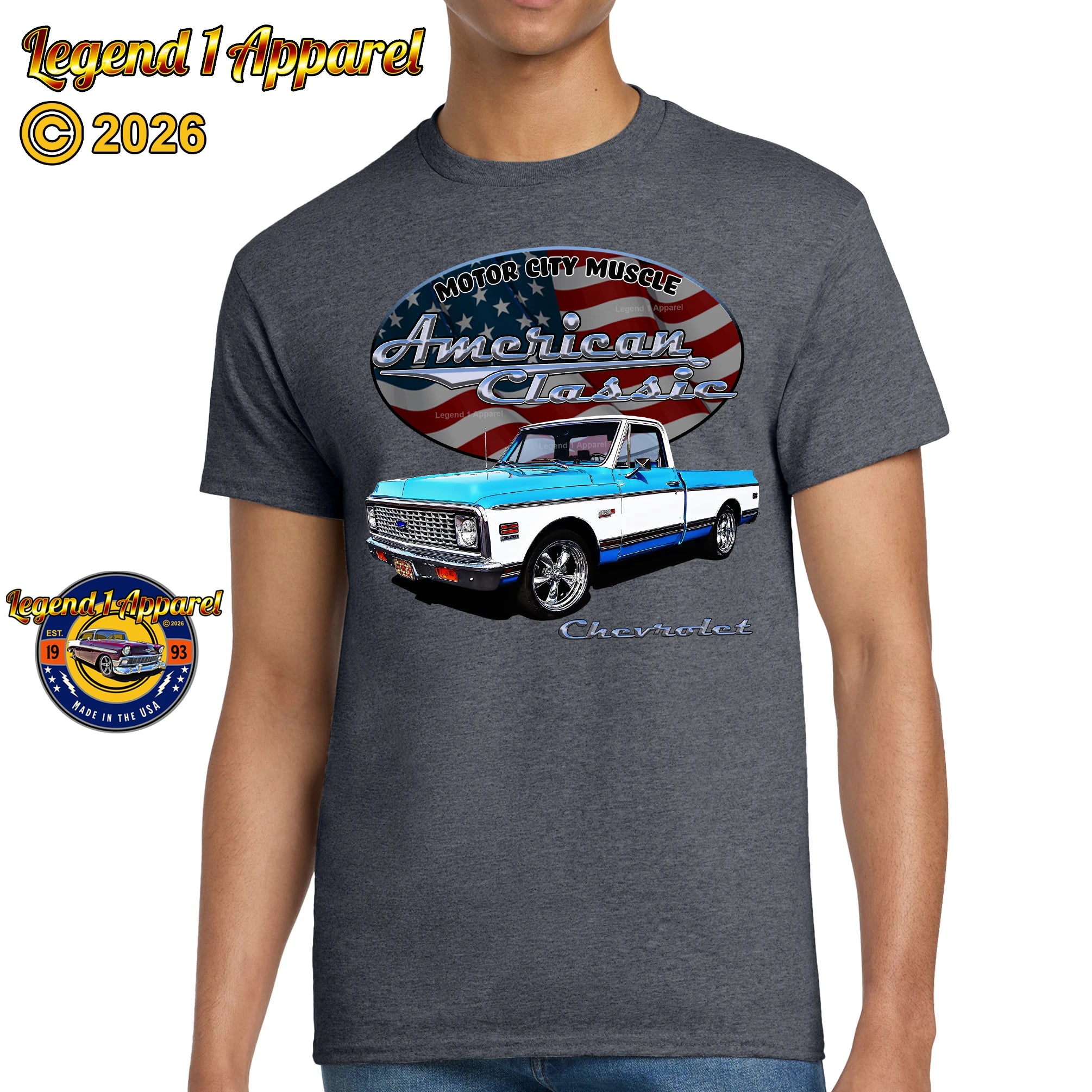 1972 Chevrolet C10 Pick Up - American Classic Muscle Truck T-shirt