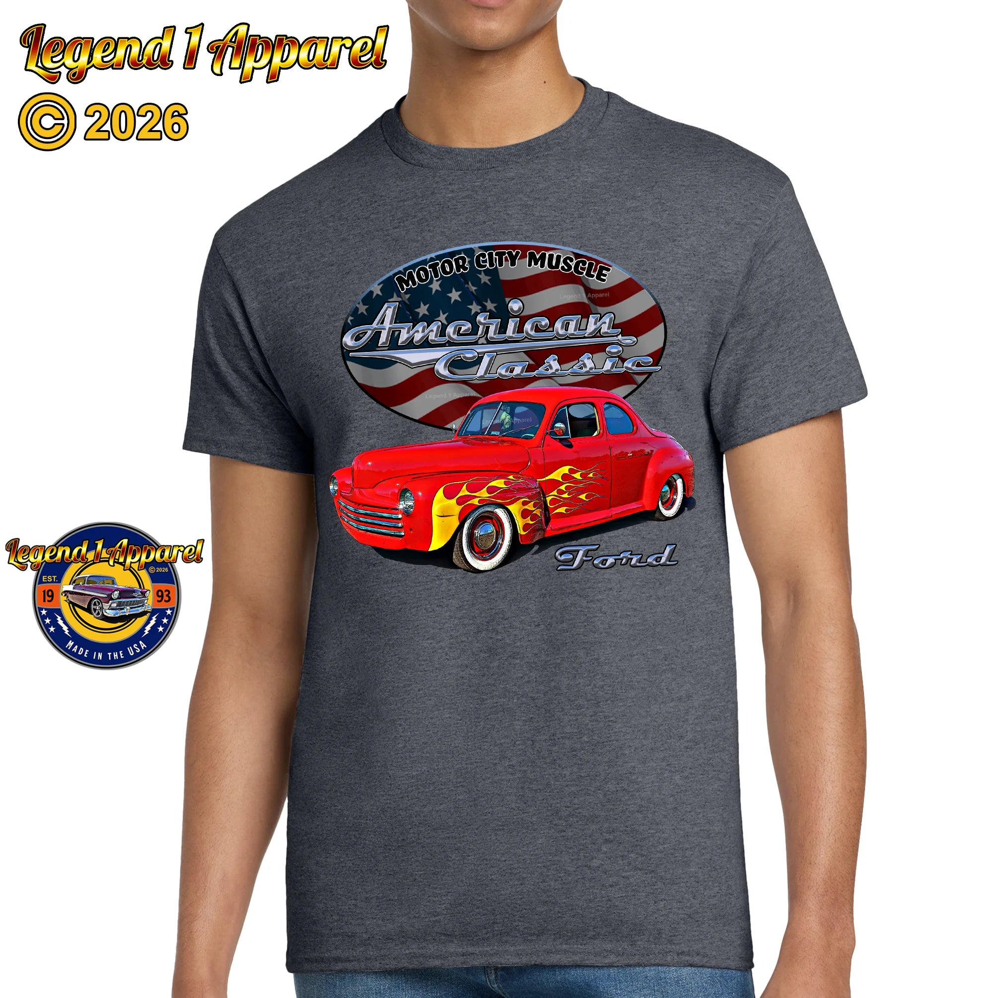1947 Ford Coupe - American Classic Muscle Car T-shirt