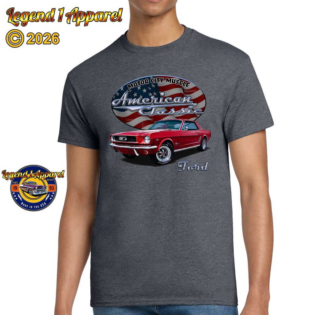 1966 Ford Mustang Coupe - American Classic Muscle Car T-shirt