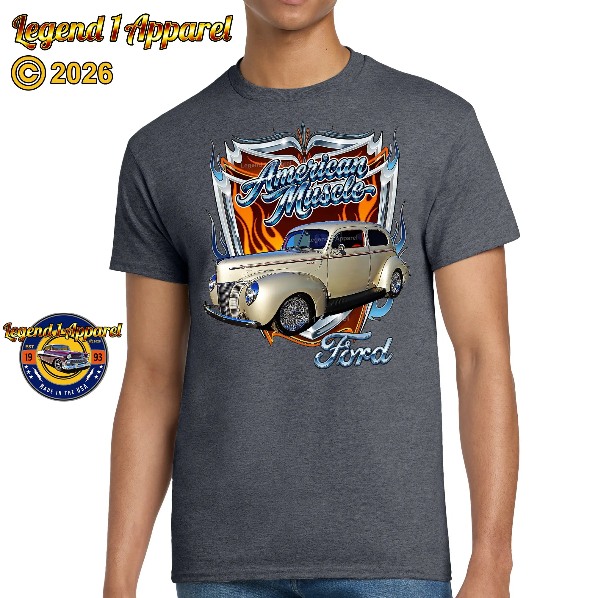 1940 Ford Coupe American Muscle T-Shirt –40 Ford Coupe Car Graphic Tee