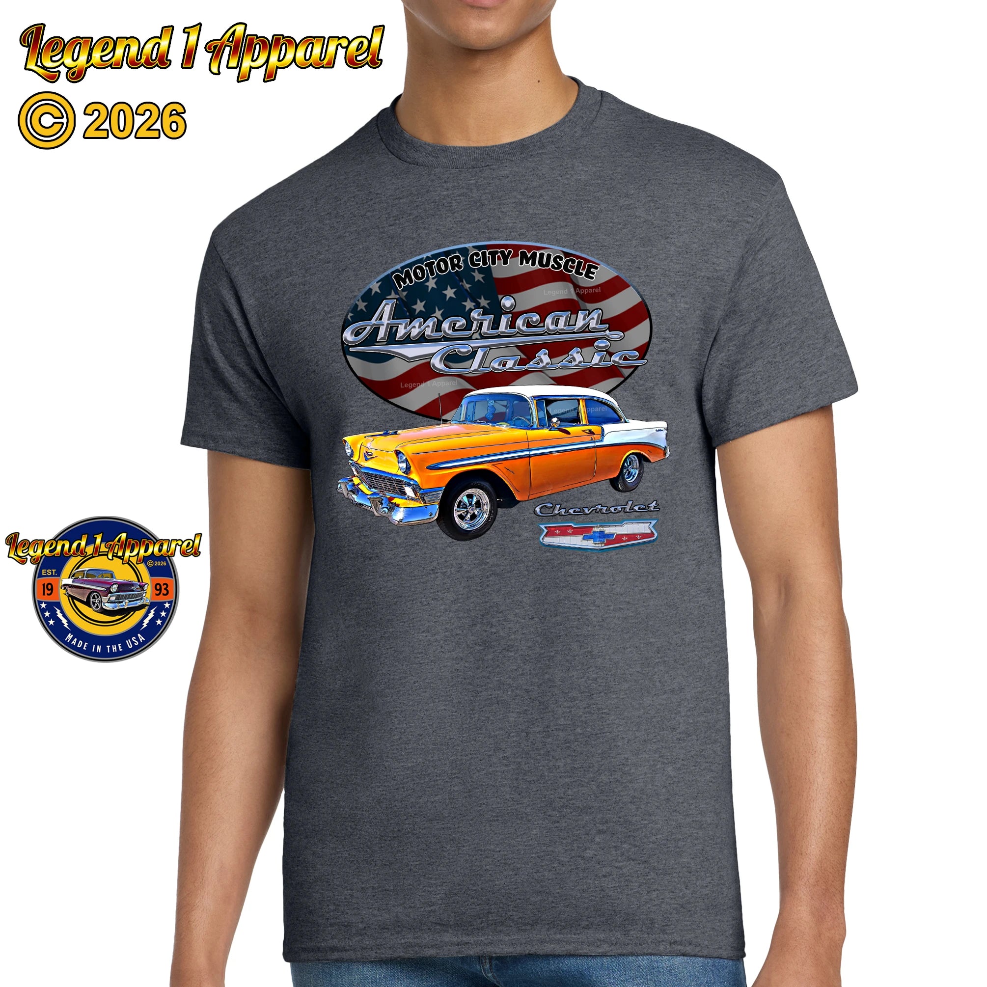 1956 Chevrolet Bel Air Coupe - American Classic Muscle Car T-shirt