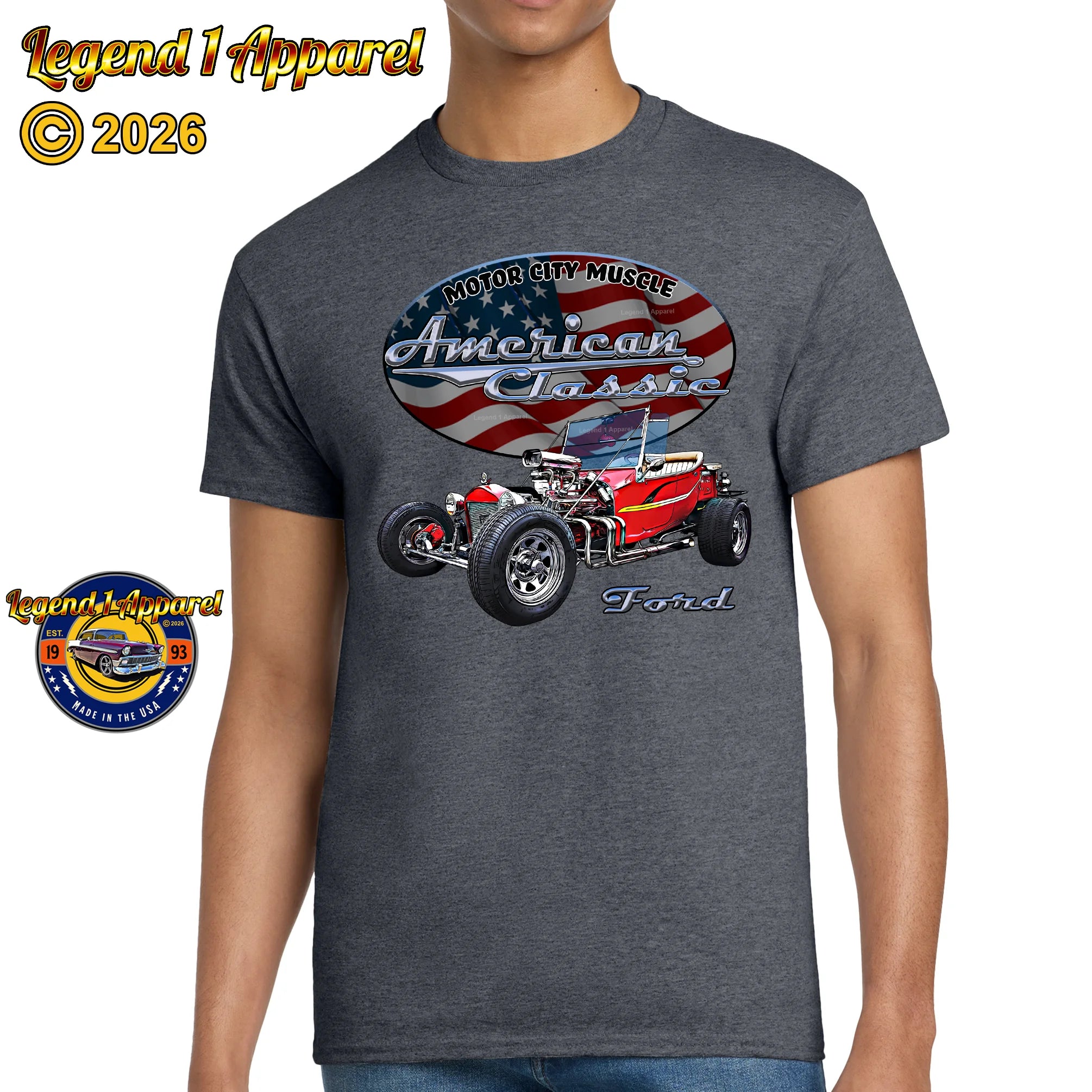 1923 Ford T-Bucket American Classic Muscle Car T-shirt