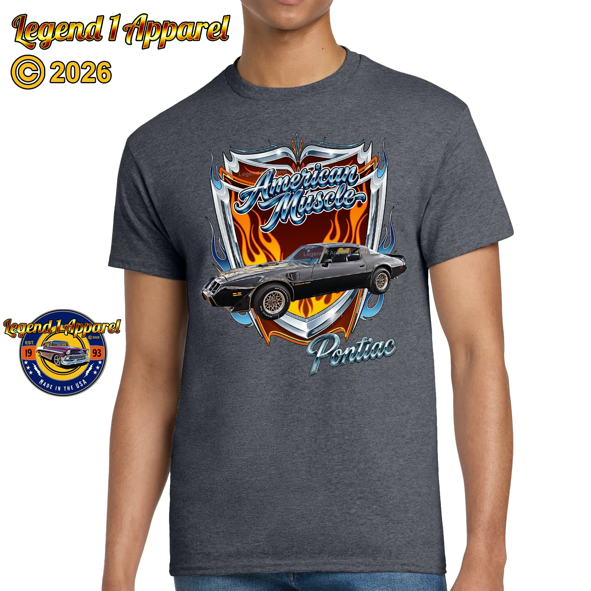 1979 Pontiac Trans Am American Muscle T-Shirt – 79 Trans Am Classic Car Graphic Tee