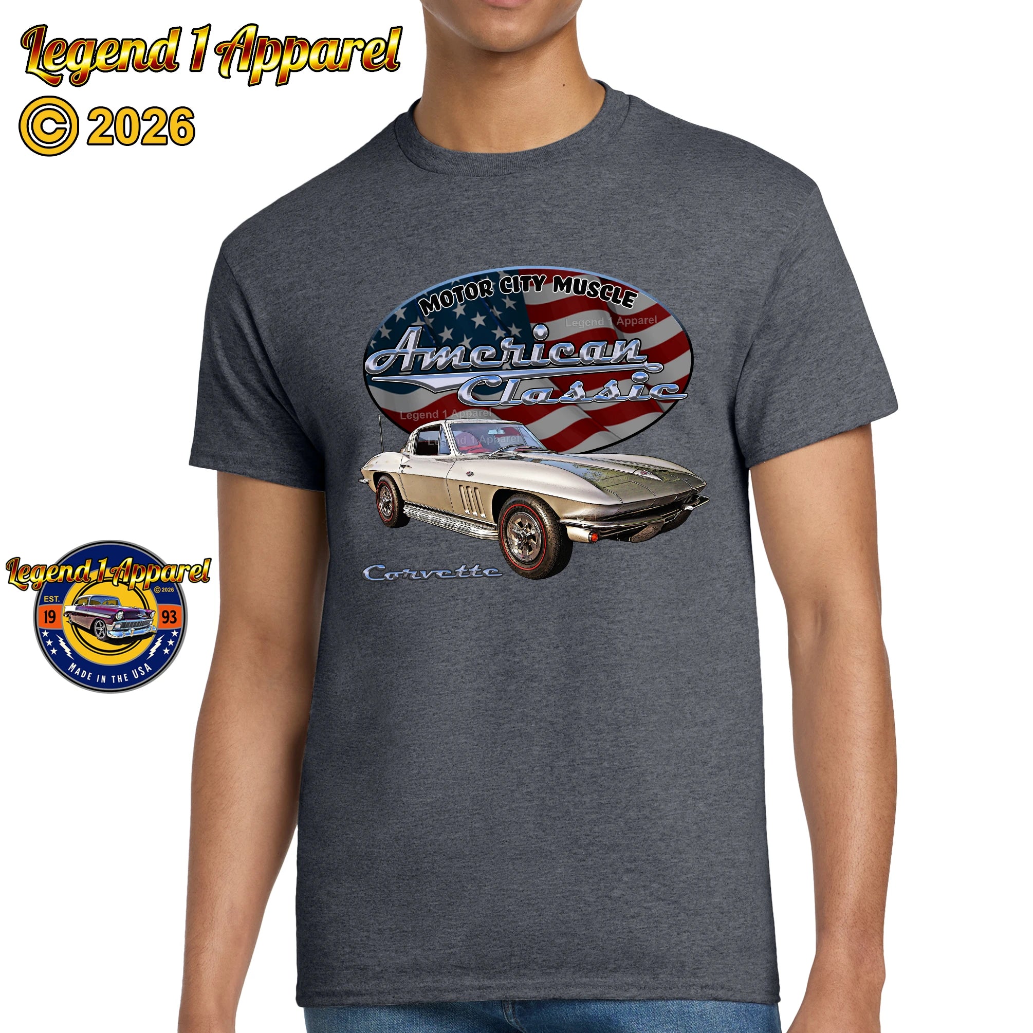 1965 Chevrolet C2 Corvette - American Classic Muscle Car T-shirt