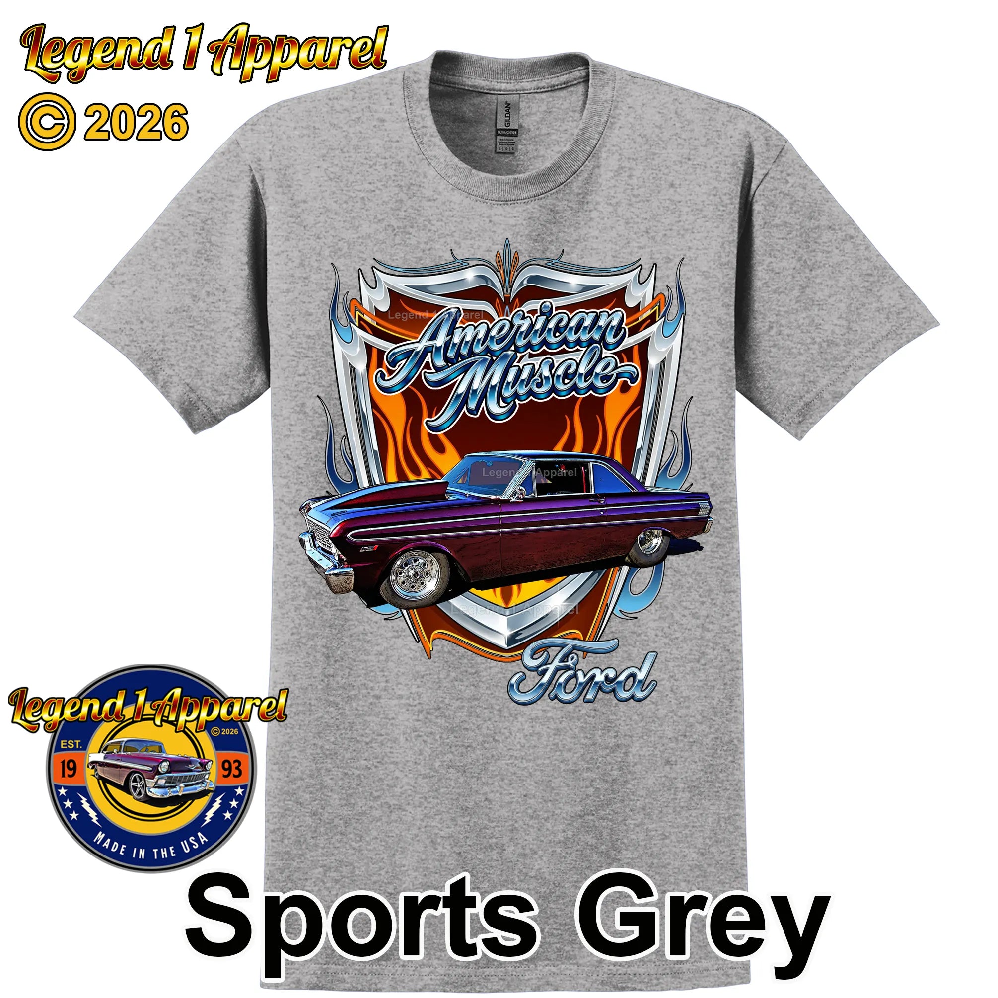 1964 Ford Falcon American Muscle T-Shirt –64 Ford Coupe Car Graphic Tee