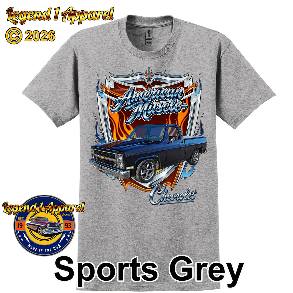 1985 Chevrolet Truck American Muscle T-Shirt – 85 Chevy C10 Classic Pick Up Graphic Tee