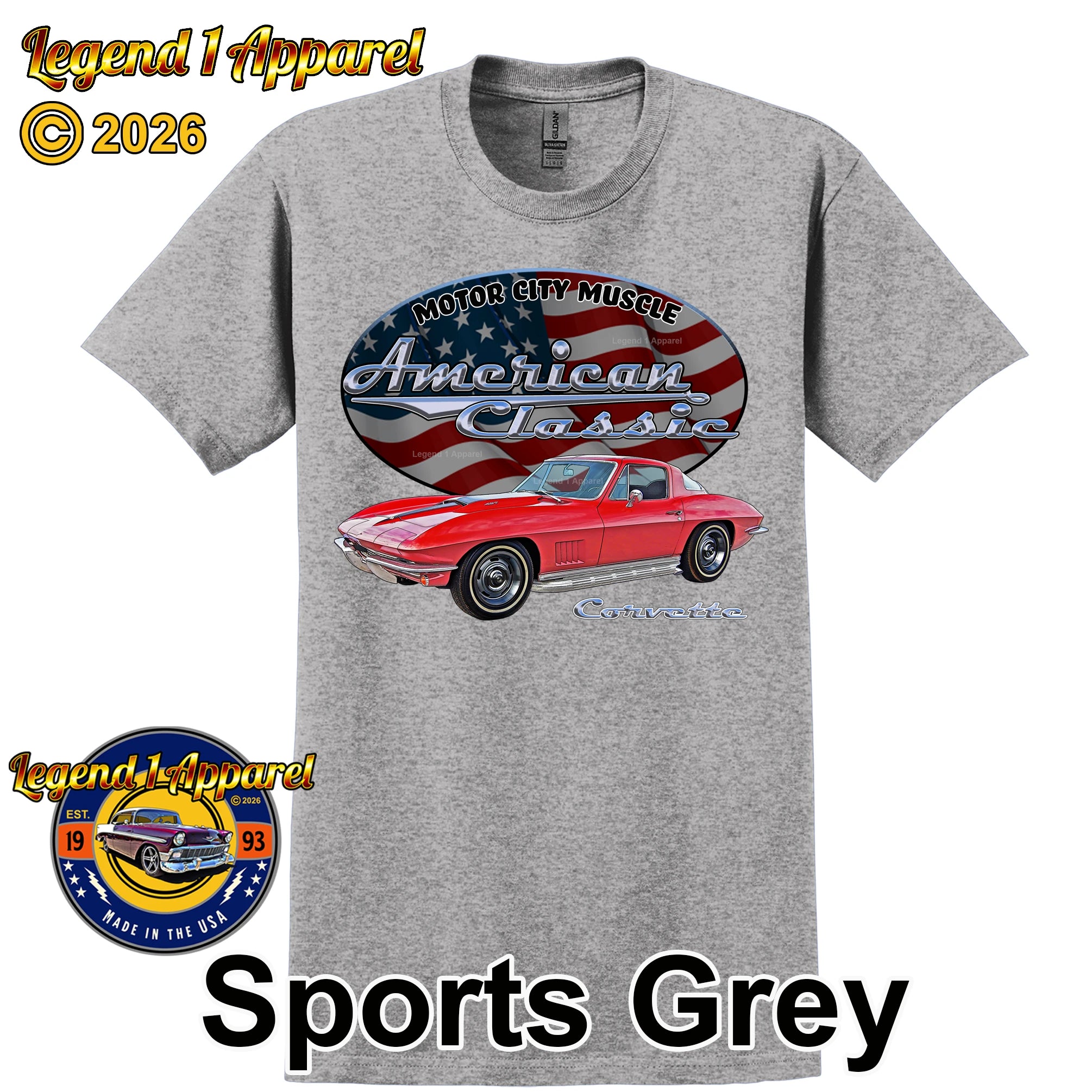 1967 Chevrolet C2 Corvette - American Classic Muscle Car T-shirt