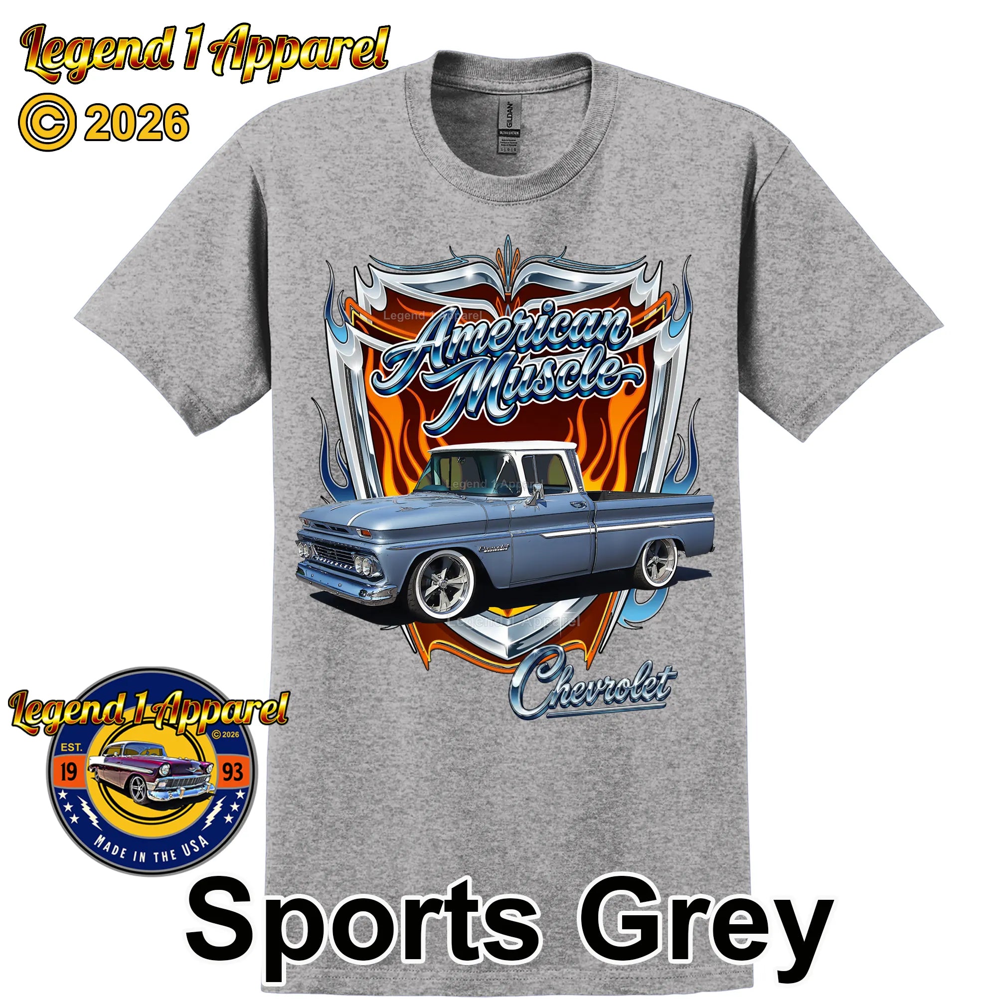 1960 Chevrolet Truck American Muscle T-Shirt – 60 Chevy Classic Pick Up Graphic Tee