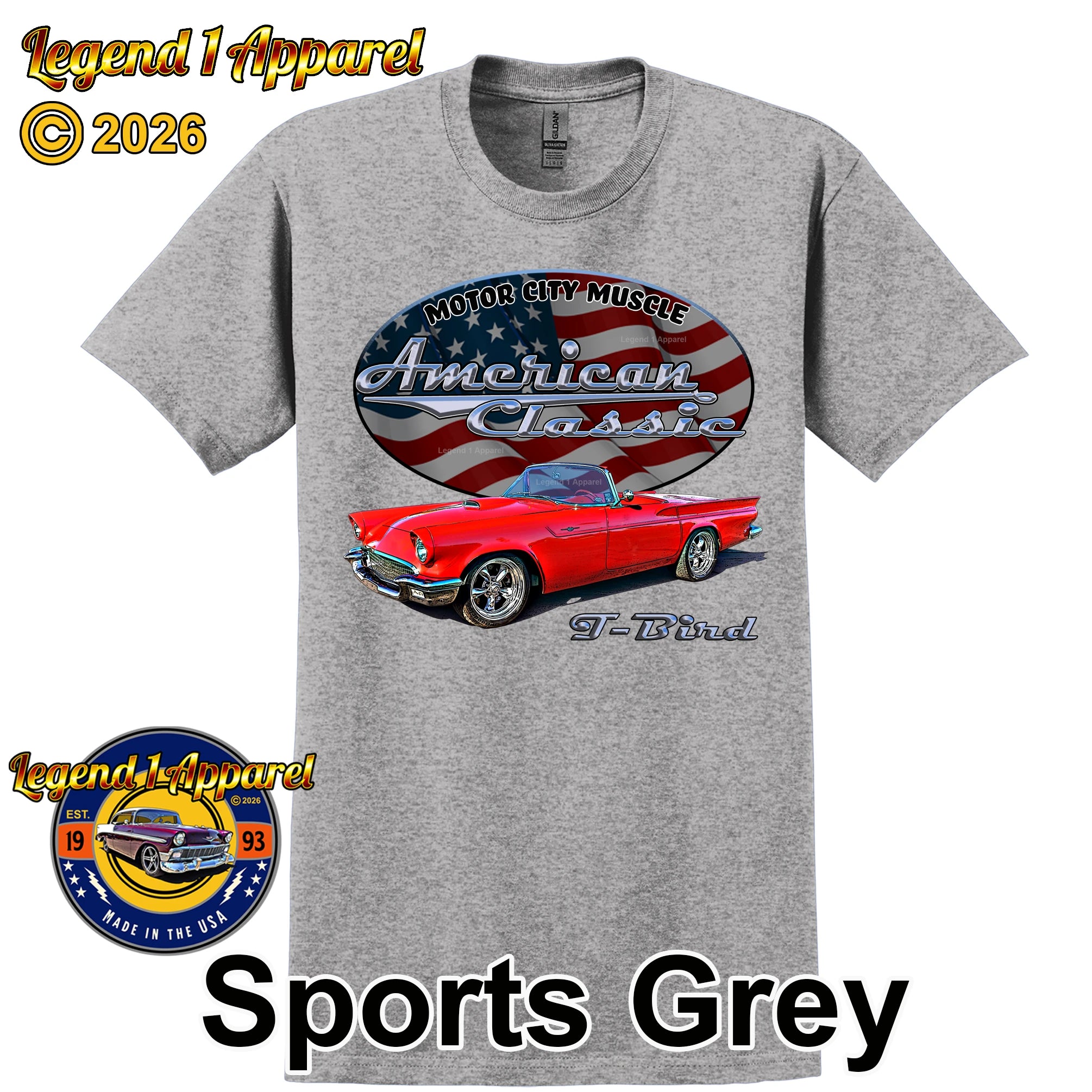1957 Ford Thunderbird - American Classic Muscle Car T-shirt