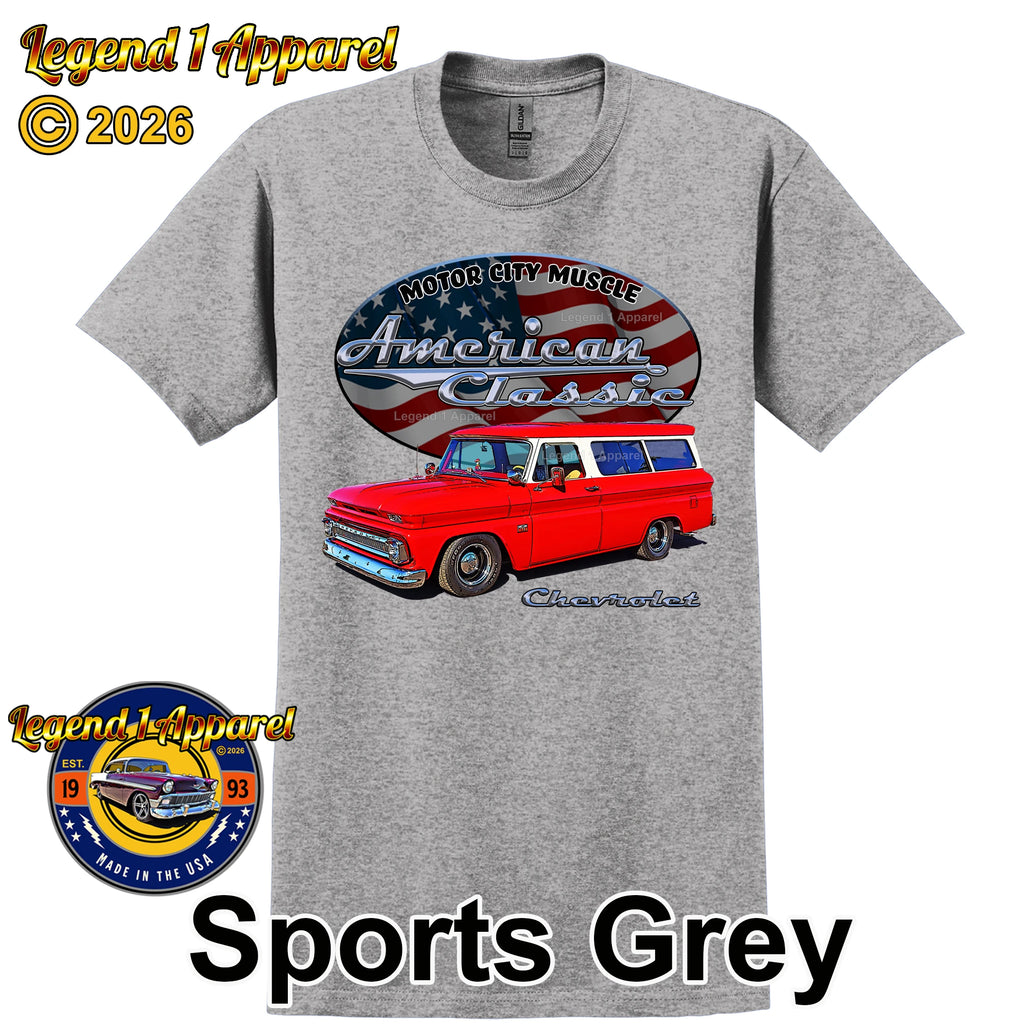 1966 Chevrolet Suburban Carryall - American Classic Muscle Truck T-shirt