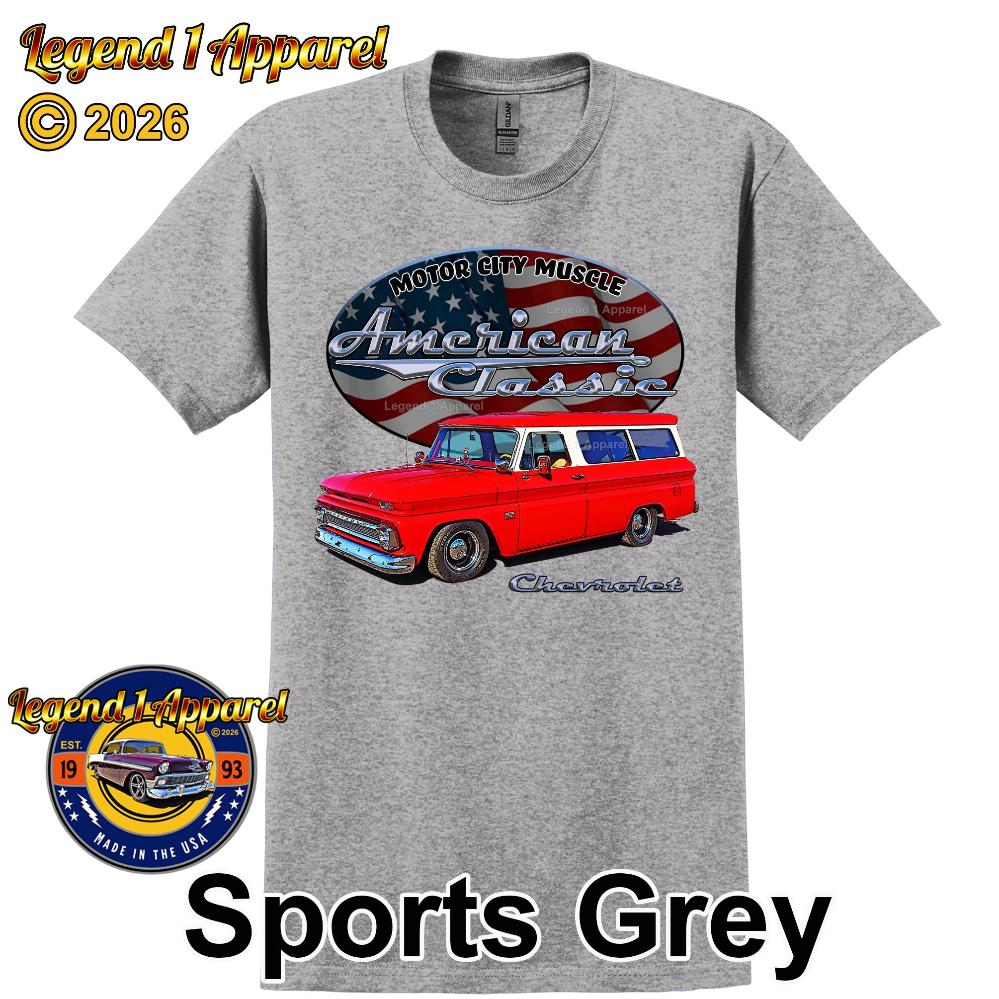1966 Chevrolet Suburban Carryall - American Classic Muscle Truck T-shirt