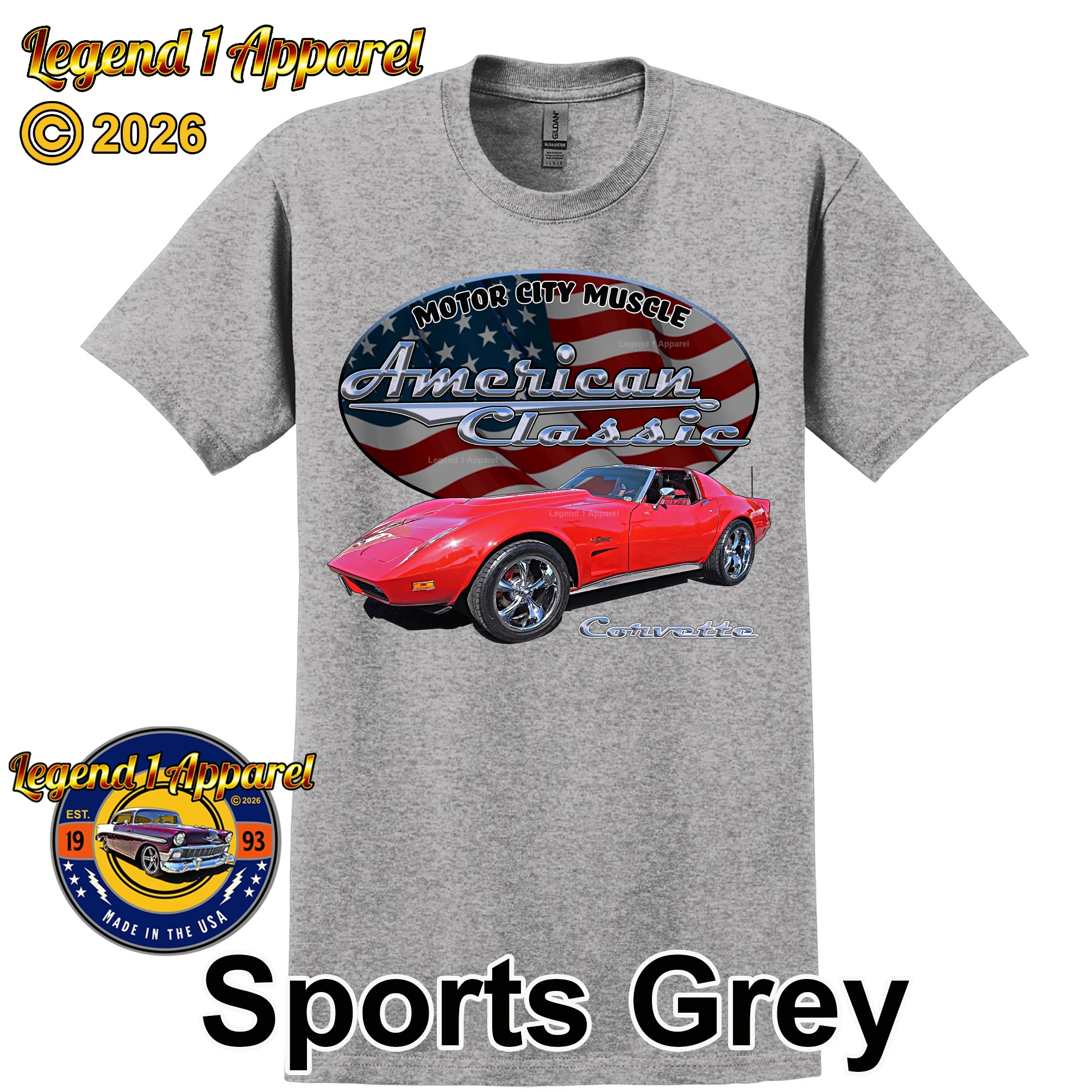 1974 Chevrolet C3 Corvette - American Classic Muscle Car T-shirt