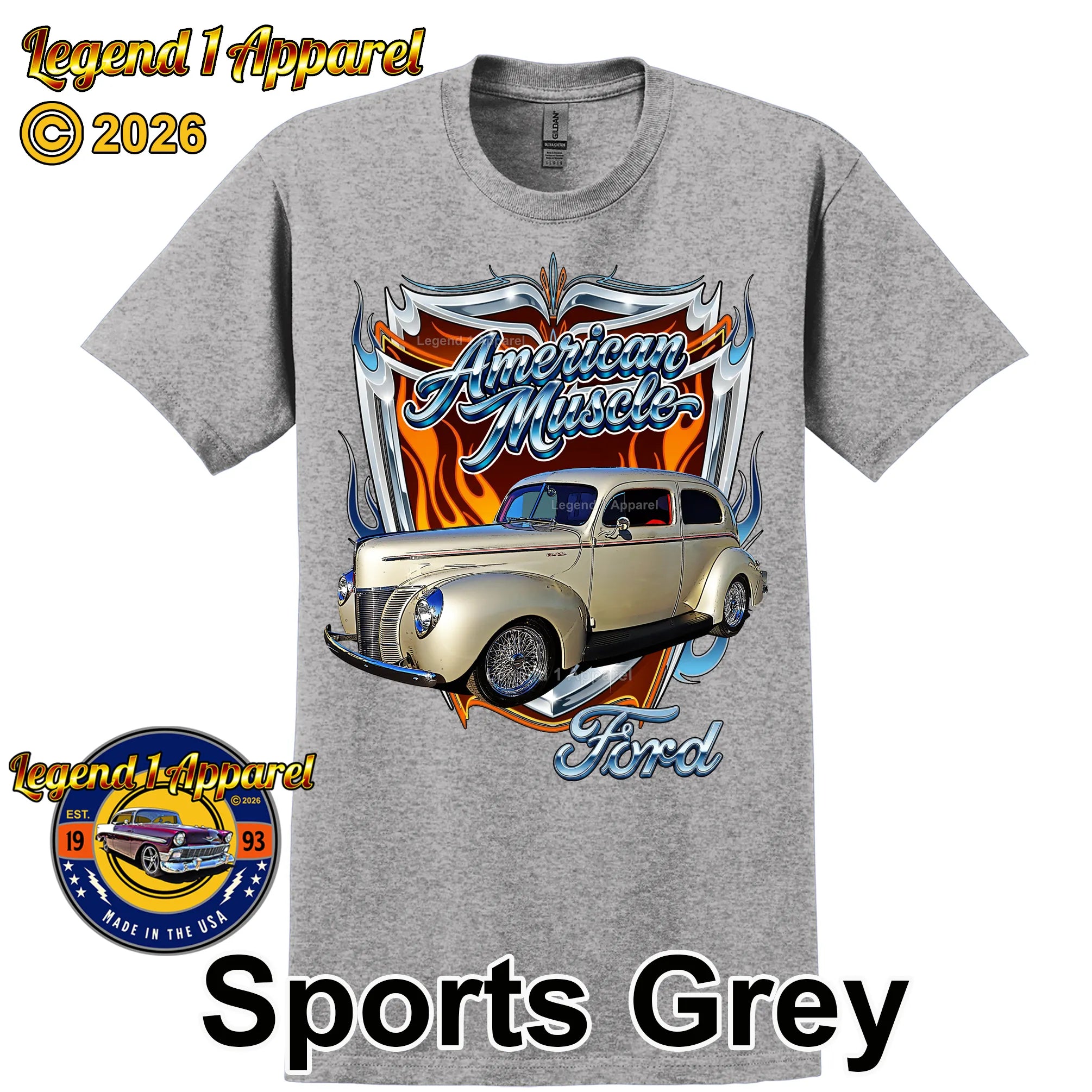 1940 Ford Coupe American Muscle T-Shirt –40 Ford Coupe Car Graphic Tee