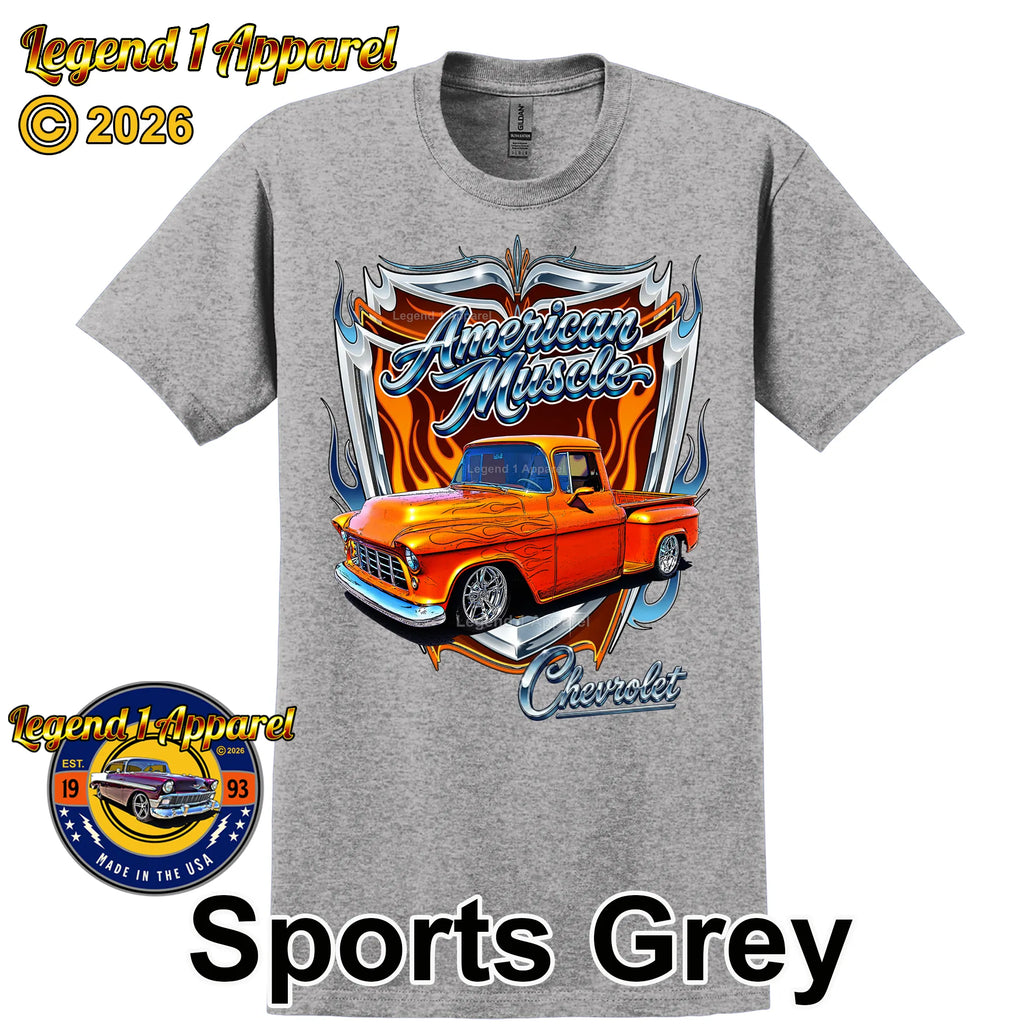 1955 Chevy Truck American Muscle T-Shirt –55 Chevrolet Pick up Classic Truck Graphic Tee