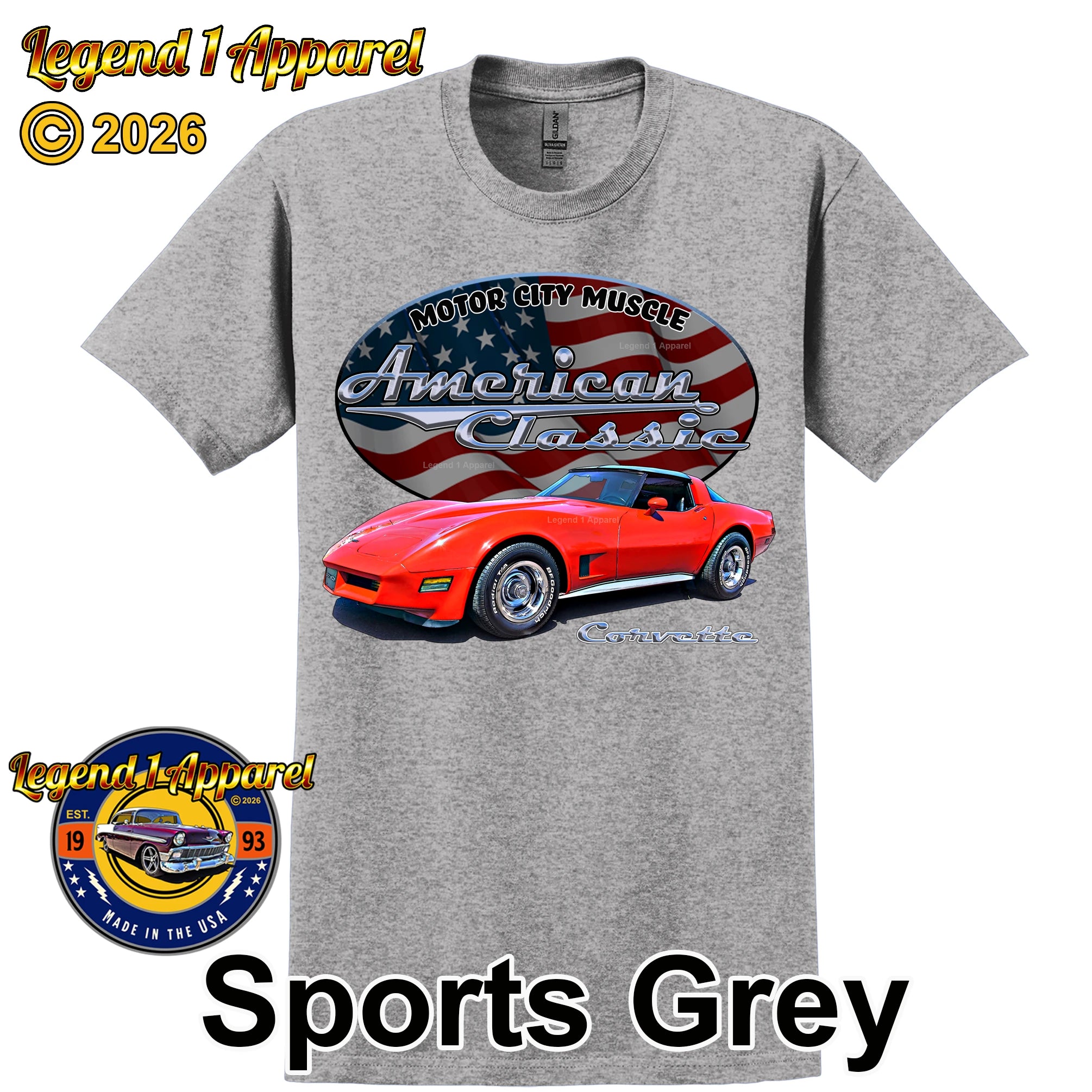 1980 Chevrolet C3 Corvette - American Classic Muscle Car T-shirt
