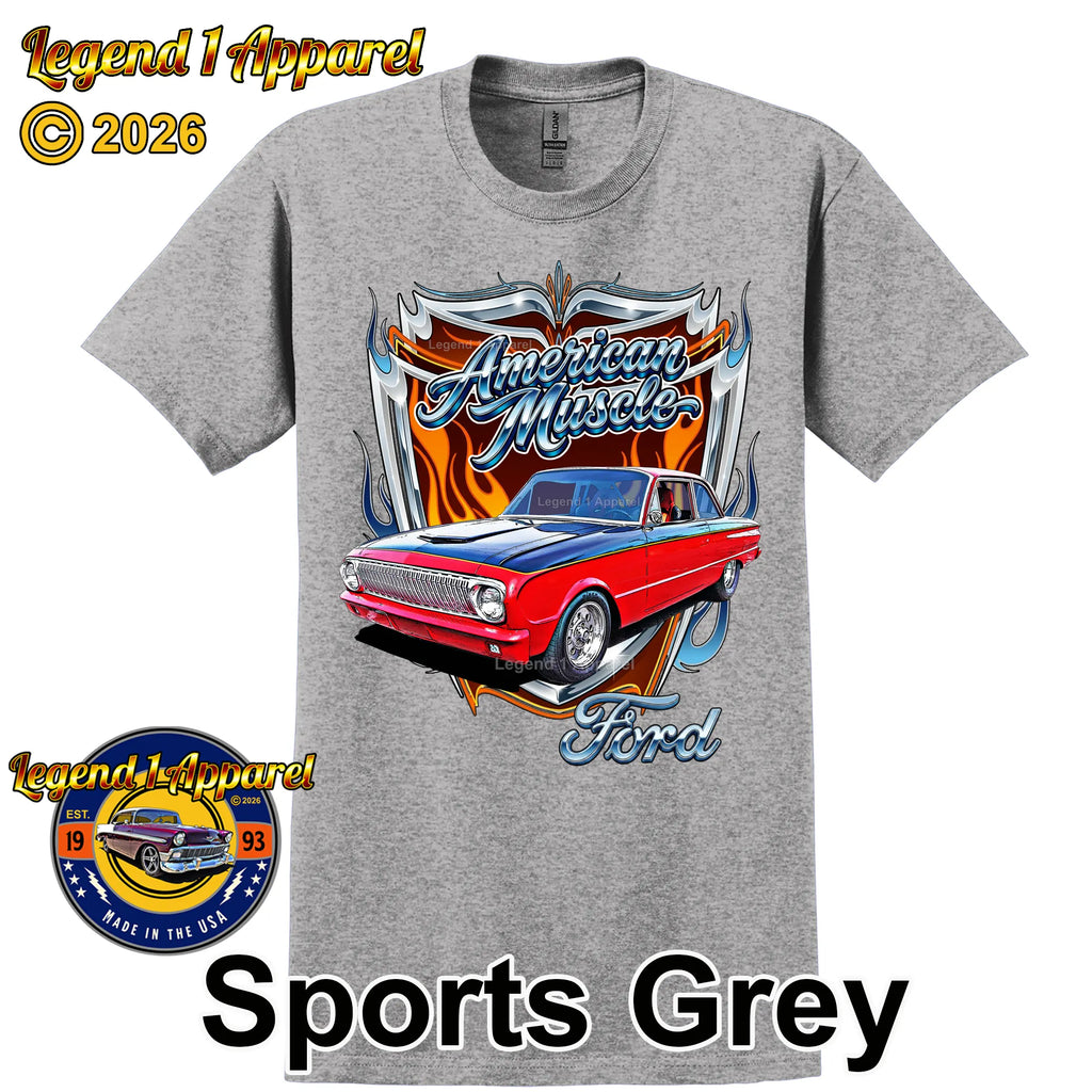 1963 Ford Falcon American Muscle T-Shirt –63 Ford Coupe Car Graphic Tee
