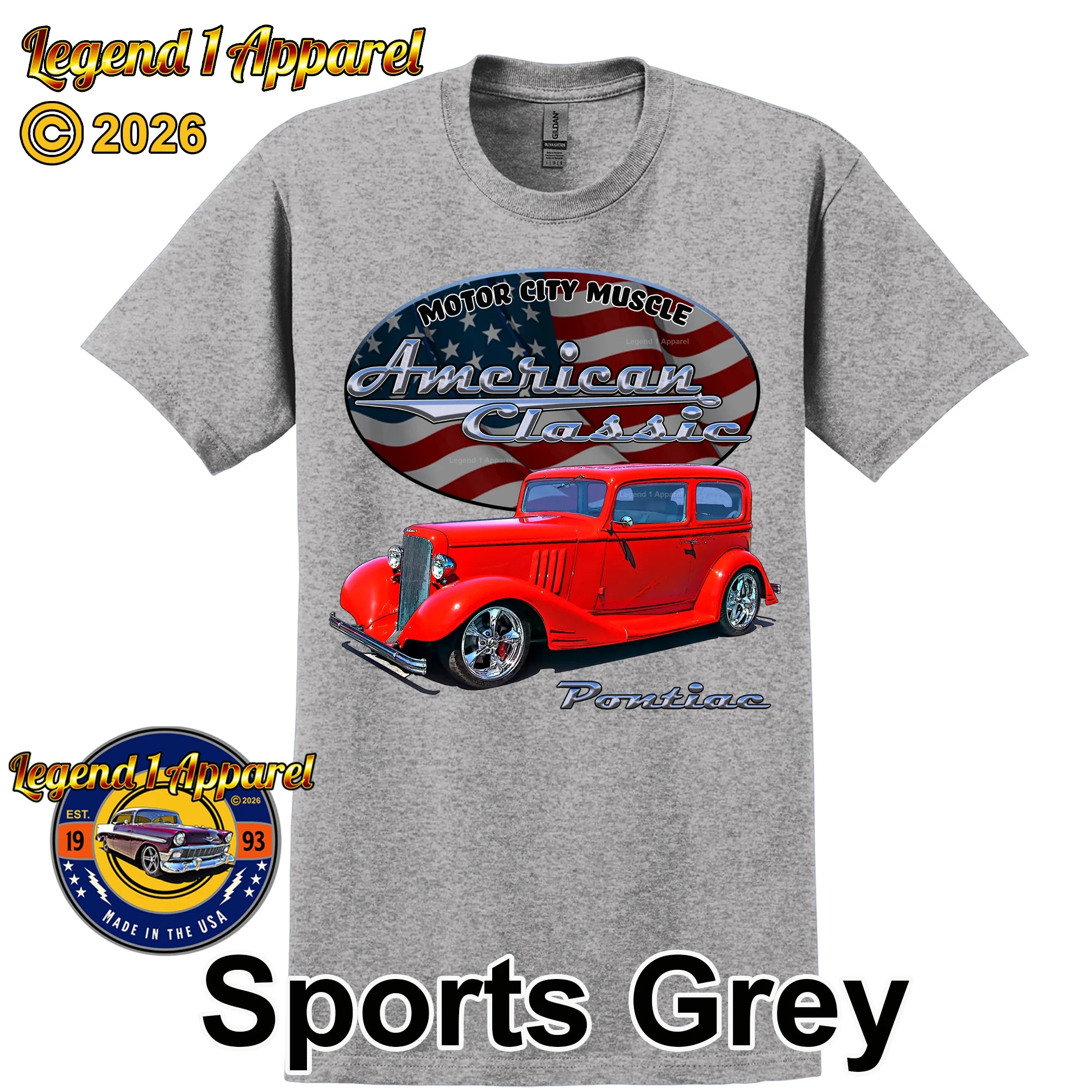 1933 Pontiac Coupe - American Classic Muscle Car T-shirt