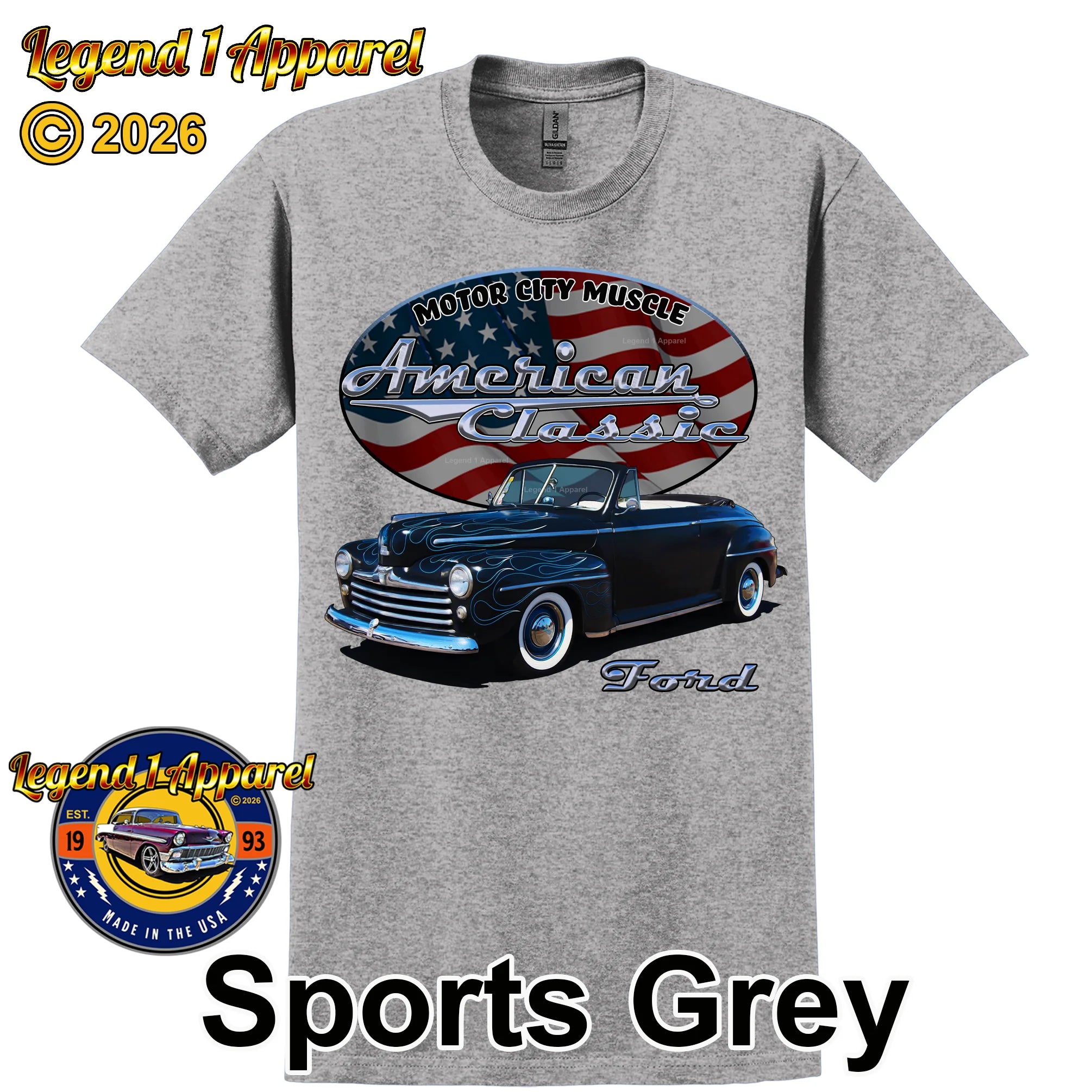 1947 Ford Convertible - American Classic Muscle Car T-shirt