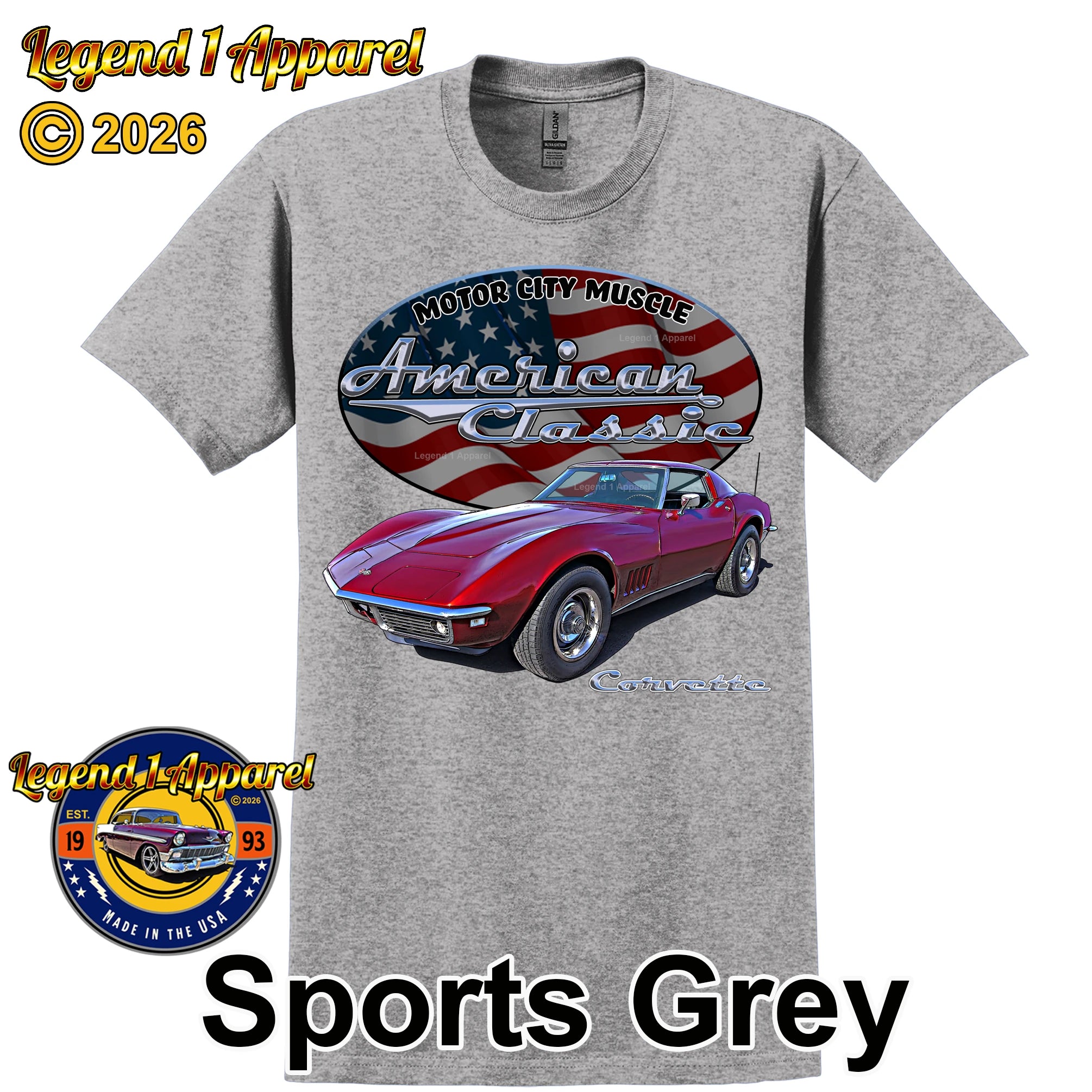 1969 Chevrolet C3 Corvette - American Classic Muscle Car T-shirt