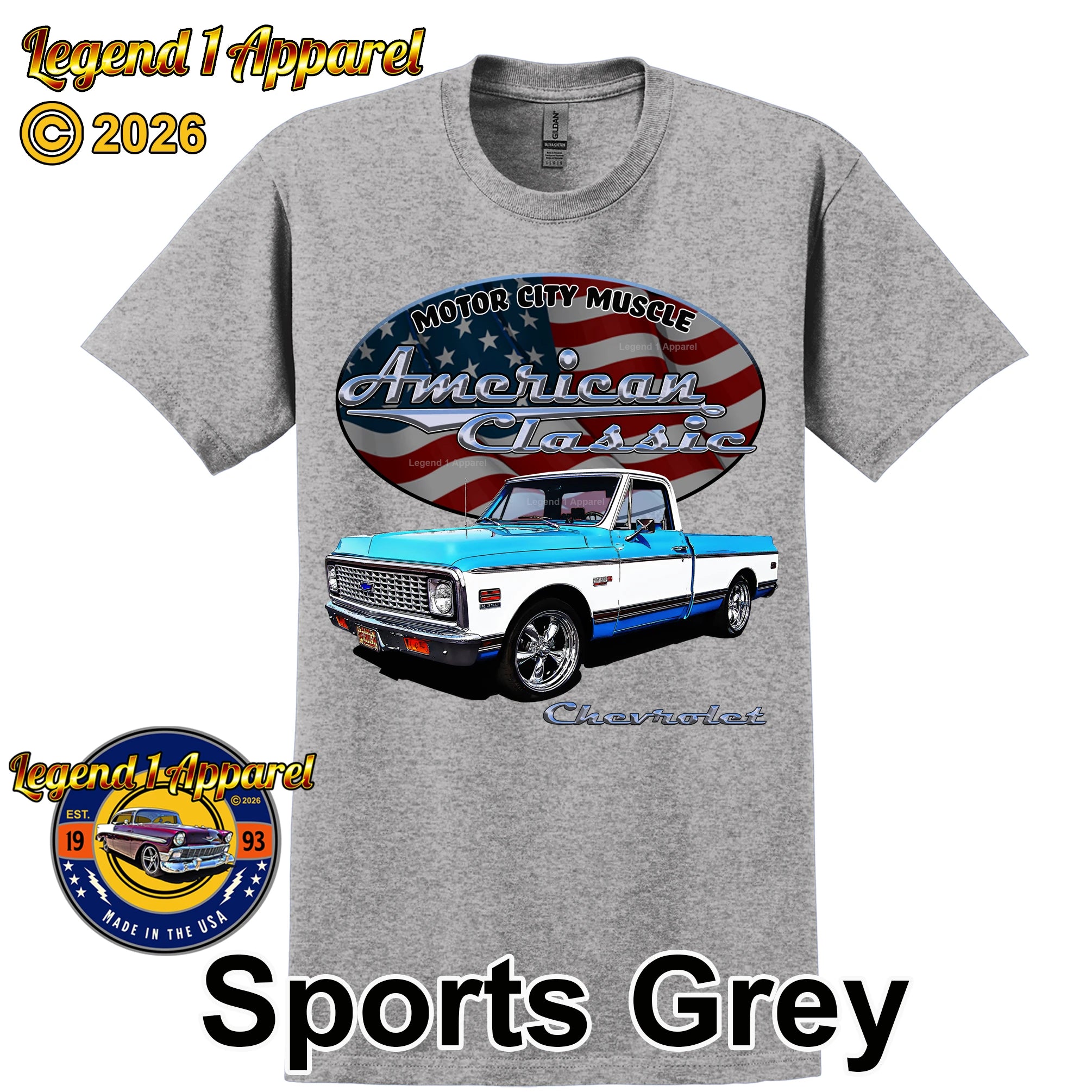 1972 Chevrolet C10 Pick Up - American Classic Muscle Truck T-shirt