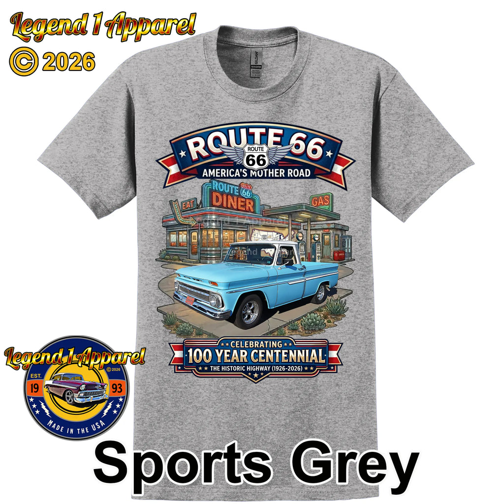 1964 Chevrolet Pick Up Classic Truck Graphic Tee – Route 66 Centennial T-Shirt