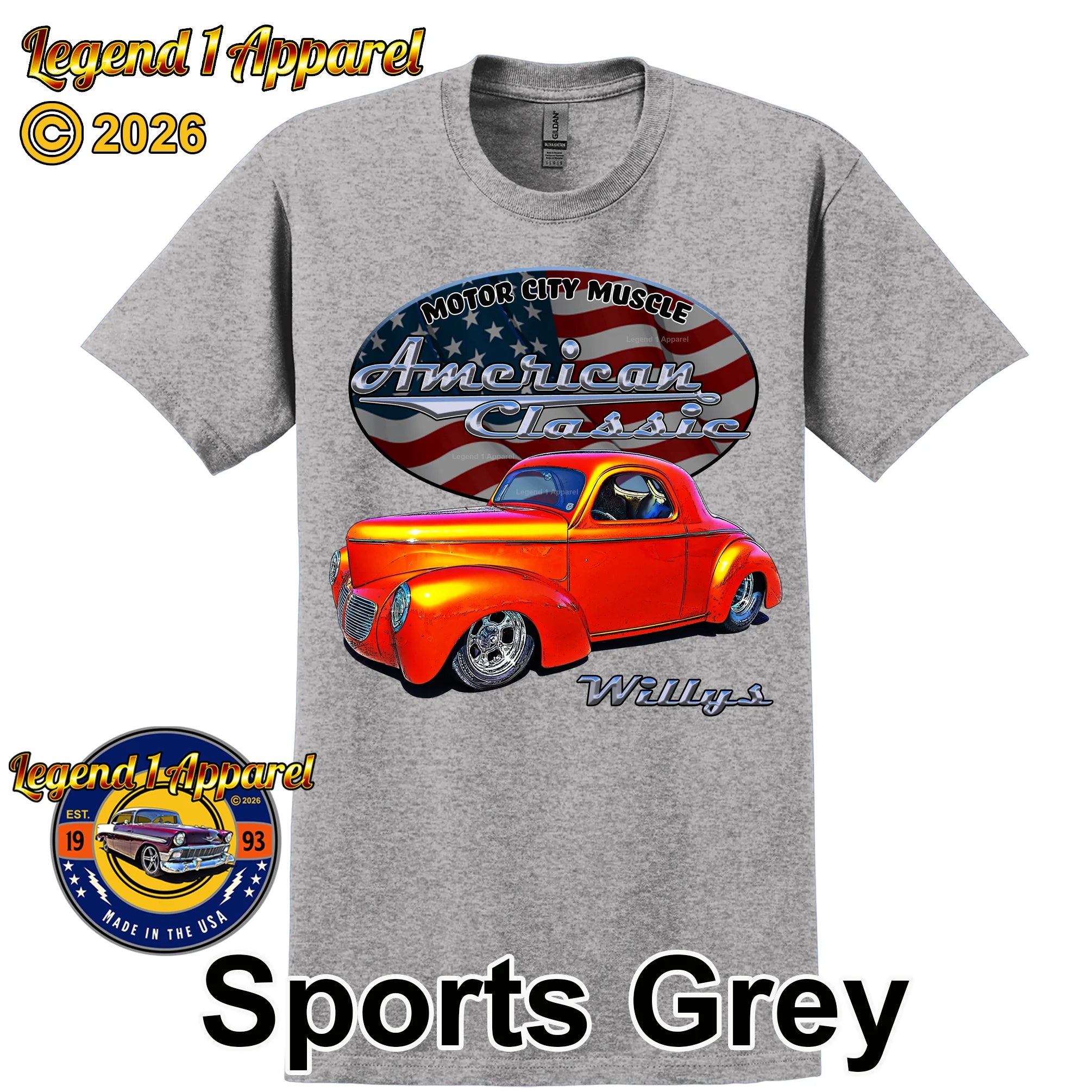 1941 Willys Coupe - American Classic Muscle Car T-shirt