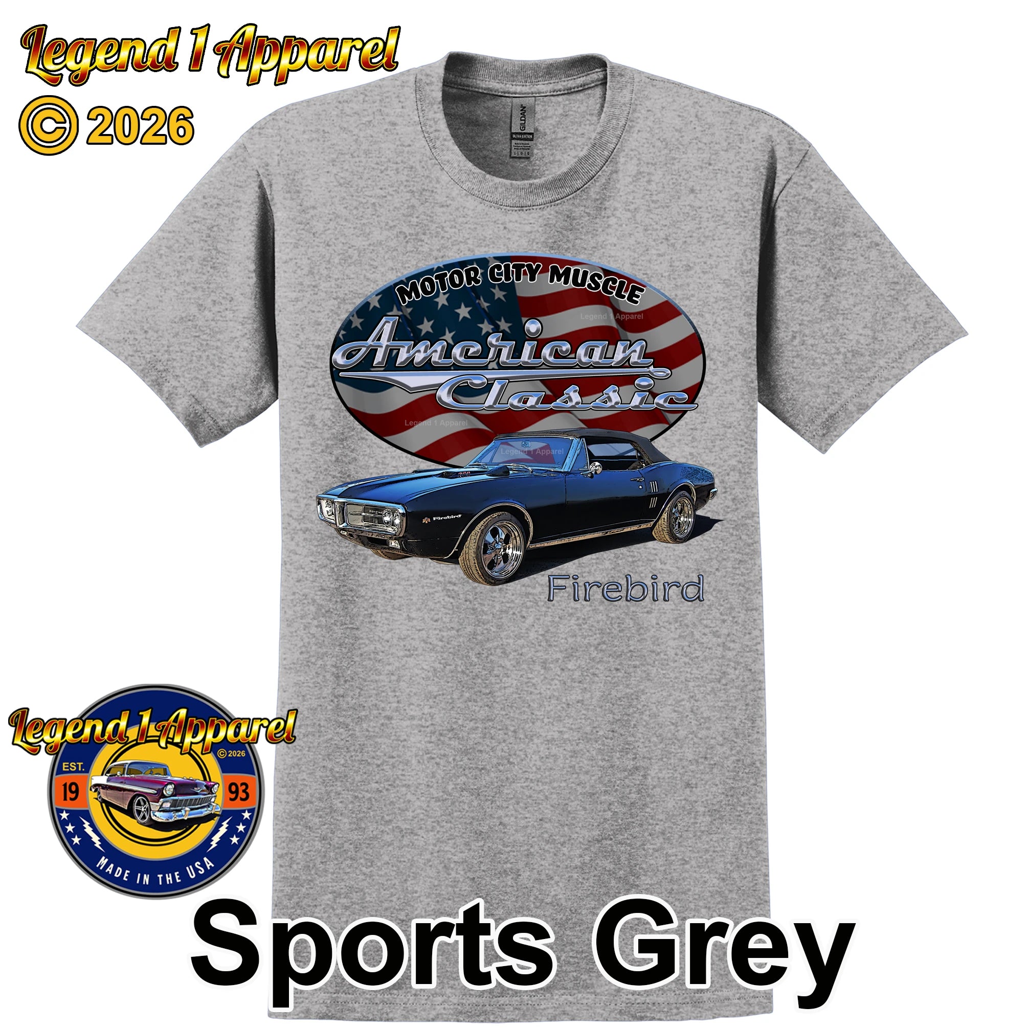 1967 Pontiac Firebird - American Classic Muscle Car T-shirt