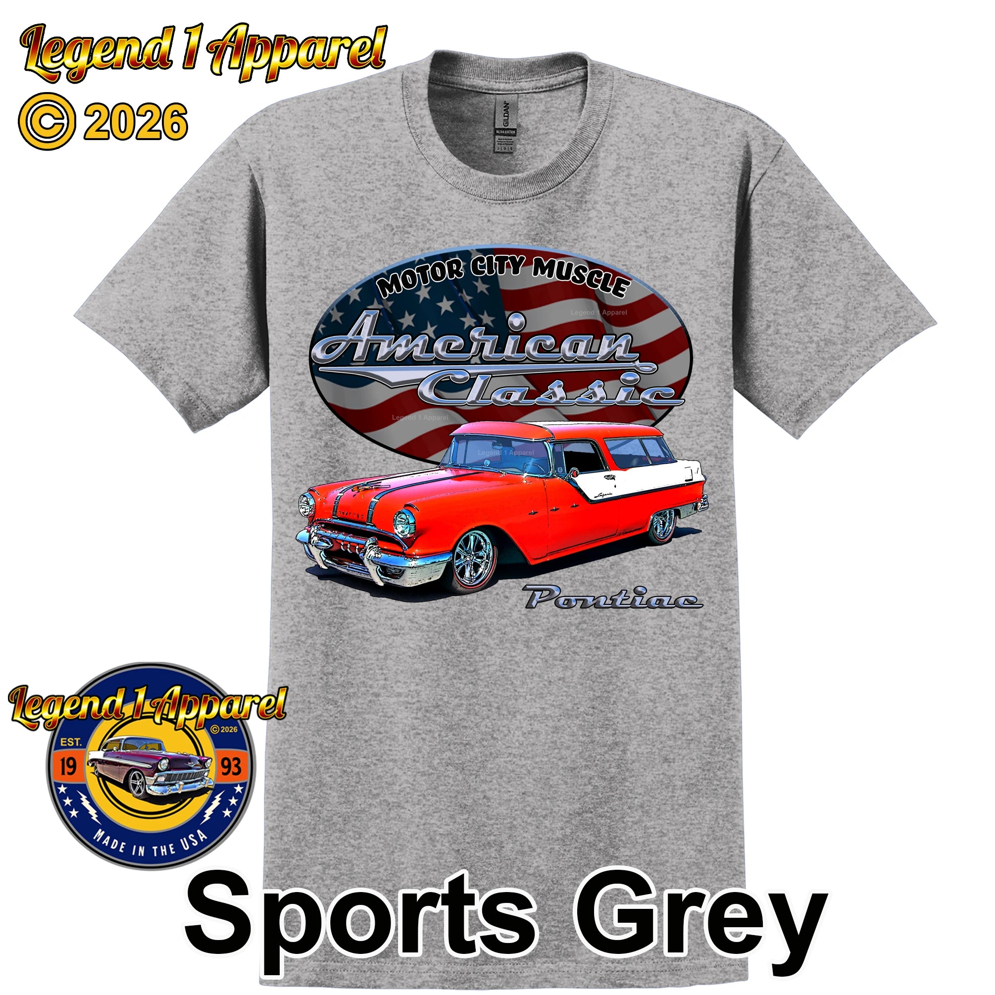 1956 Pontiac Safari Station Wagon - American Classic Muscle Car T-shirt