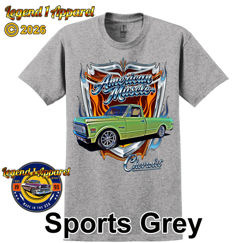 1972 Chevrolet Truck American Muscle T-Shirt – 72 Chevy C10 Classic Pick Up Graphic Tee