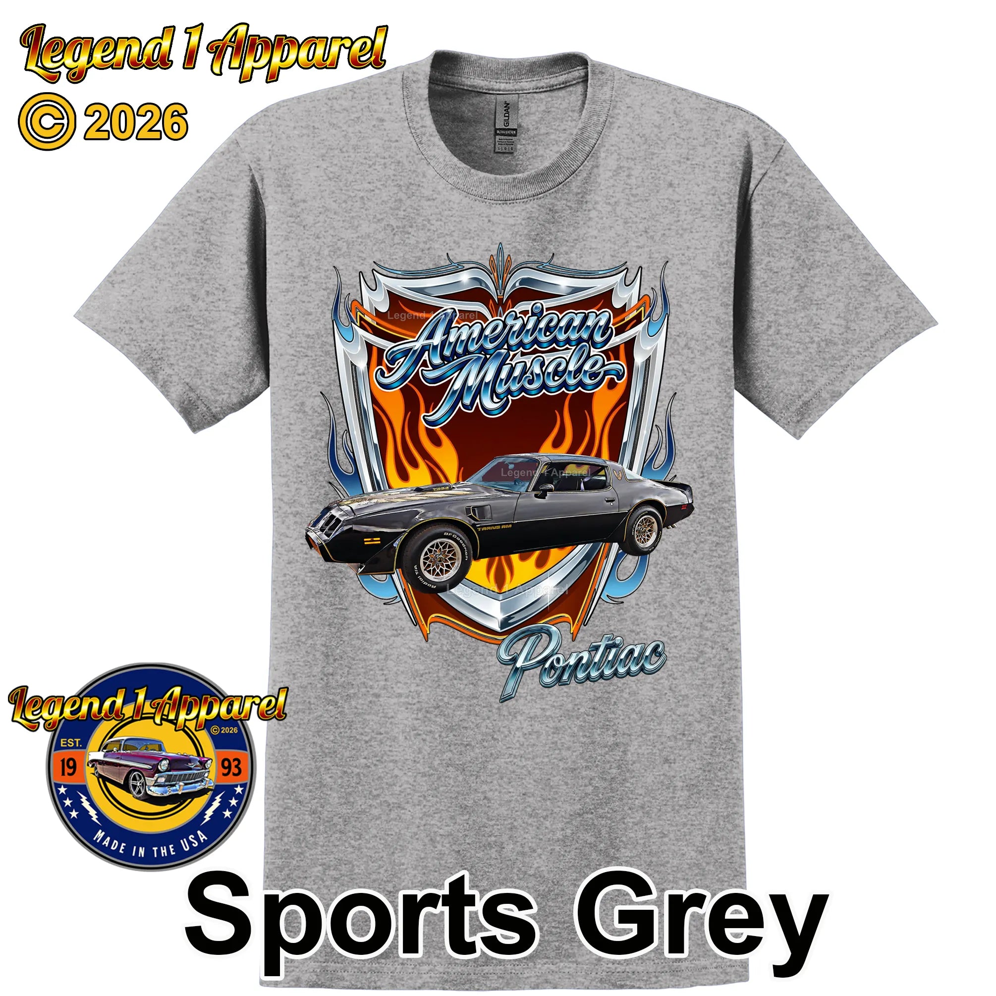1979 Pontiac Trans Am American Muscle T-Shirt – 79 Trans Am Classic Car Graphic Tee