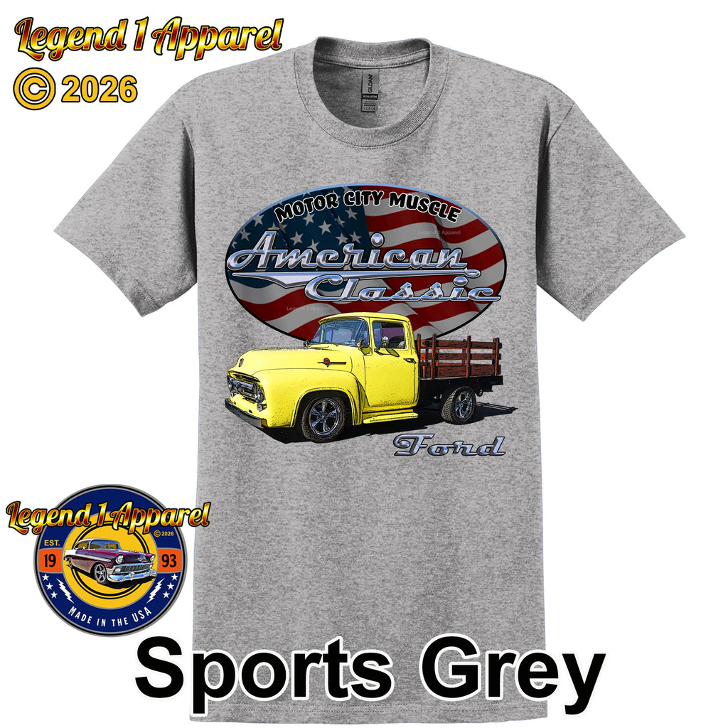 1956 Ford F100 Stake Truck - American Classic Pickup T-shirt