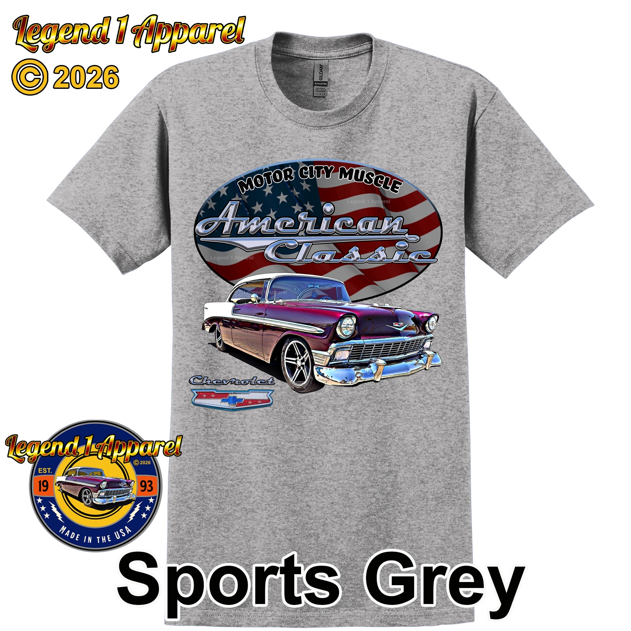 1956 Chevrolet Bel Air Coupe - American Classic Muscle Car T-shirt