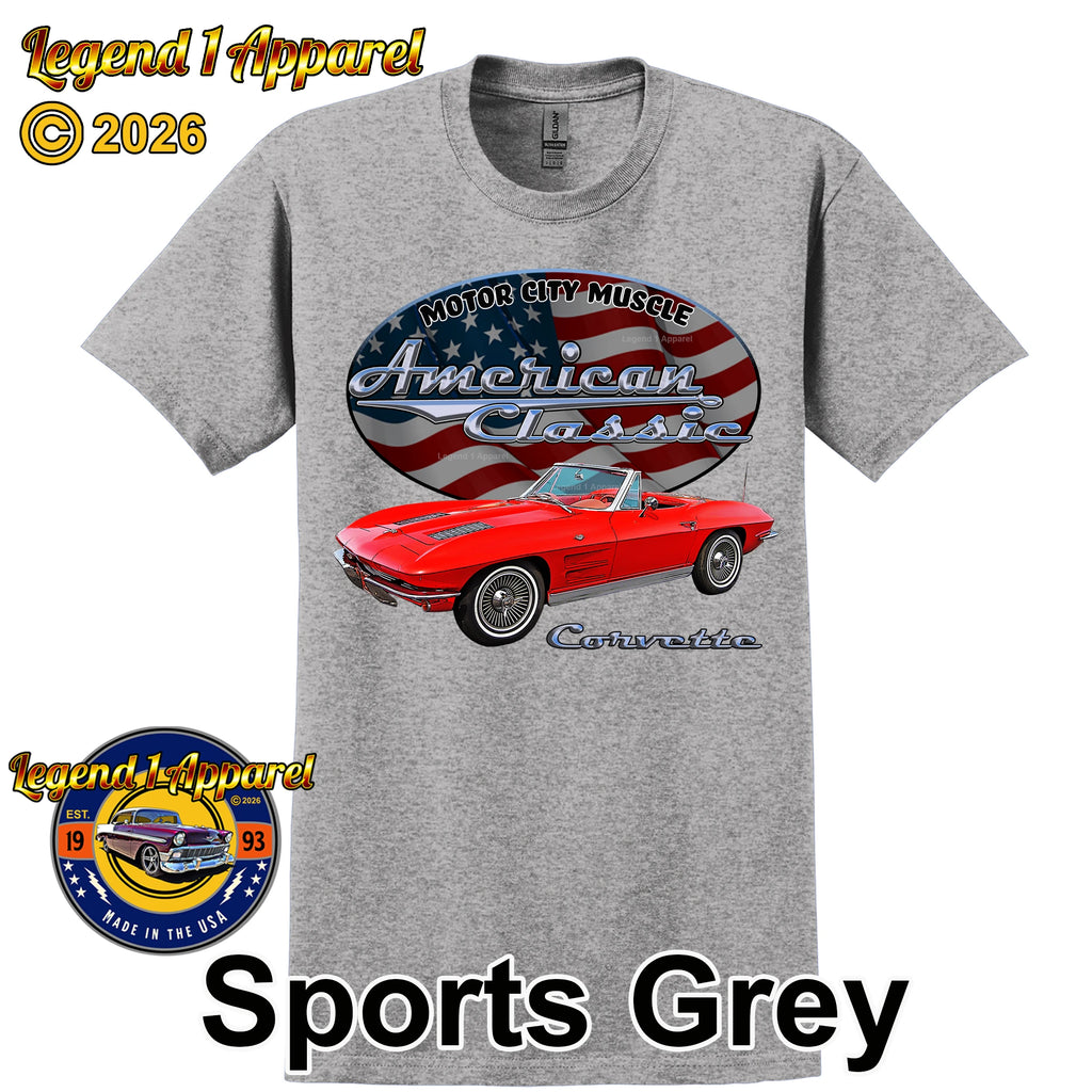 1963 Chevrolet C2 Corvette - American Classic Muscle Car T-shirt