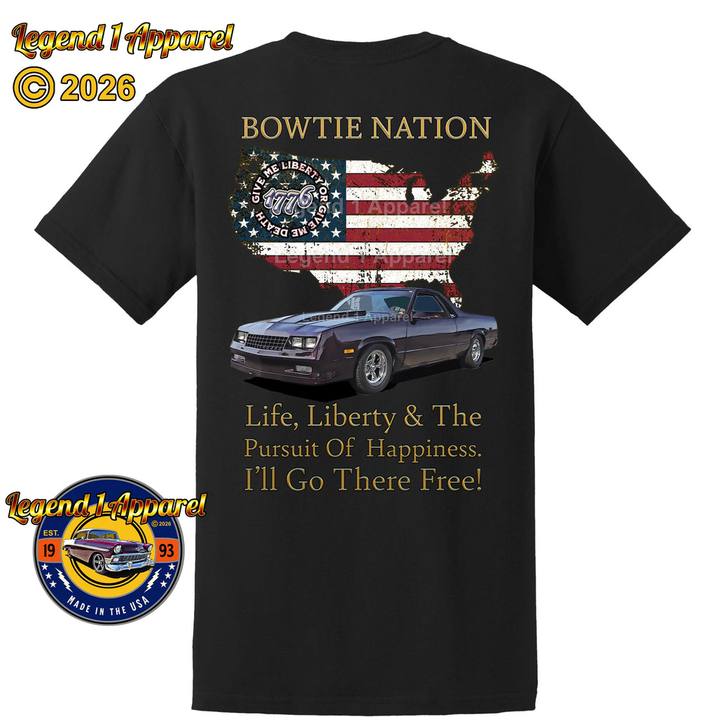 1983 Chevrolet El Camino SS Bowtie Nation T-Shirt – 83 Chevy Classic Truck Graphic Tee
