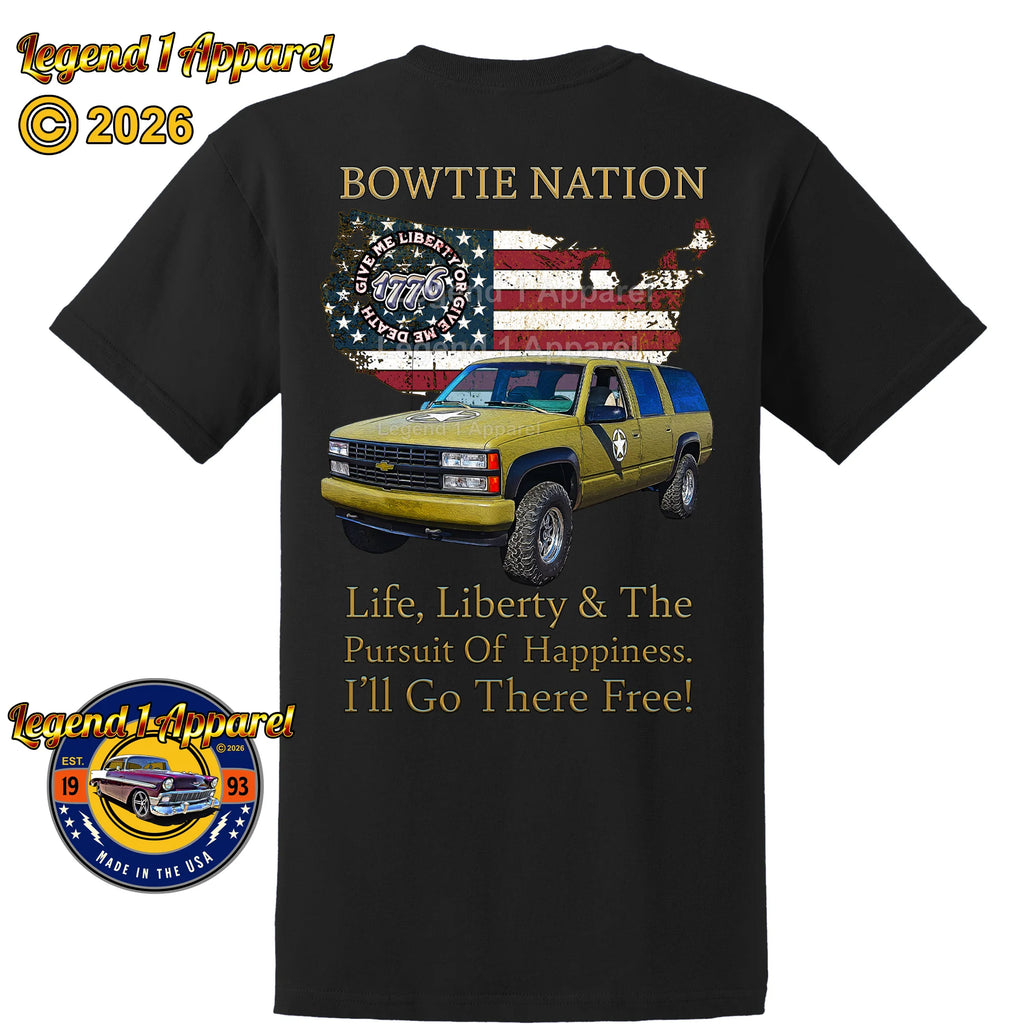 1993 Chevrolet Suburban K1500 Bowtie Nation T-Shirt – 93 Chevy Classic Truck Graphic Tee
