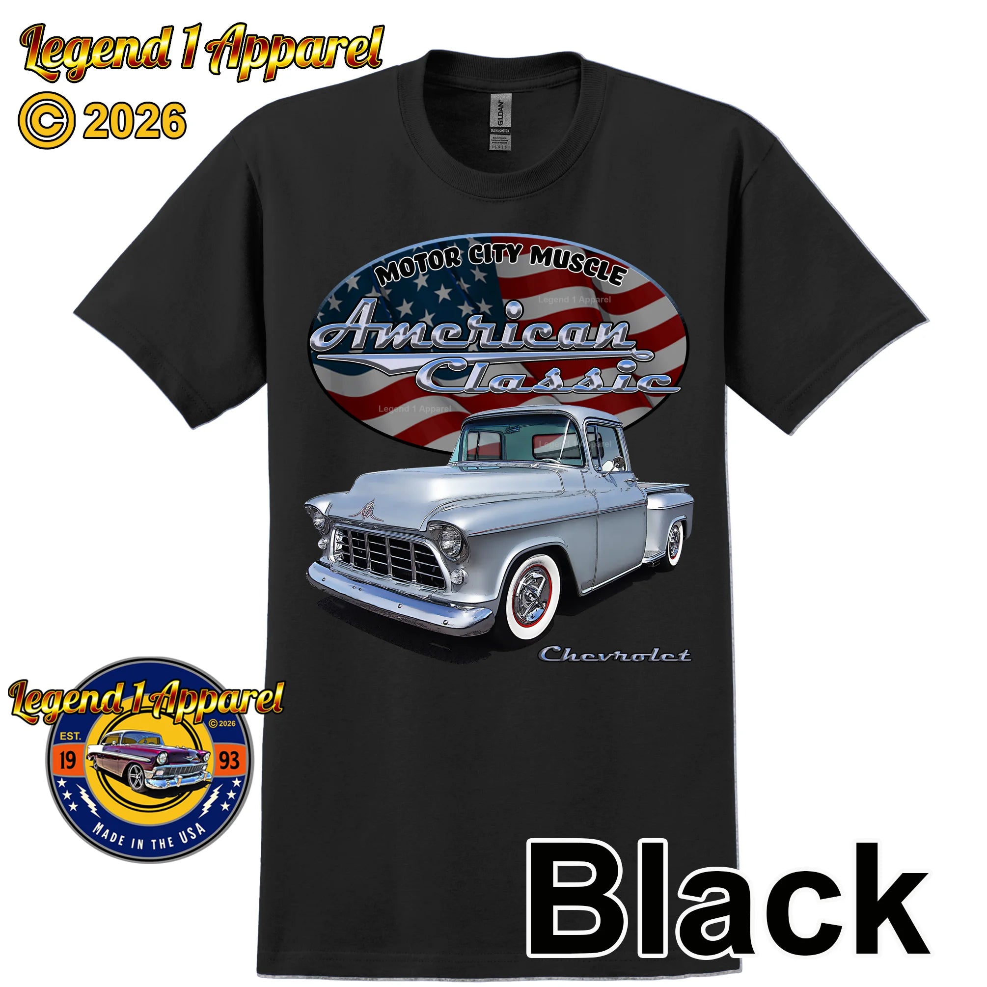 1955 Chevrolet Pick Up - American Classic Muscle Truck T-shirt