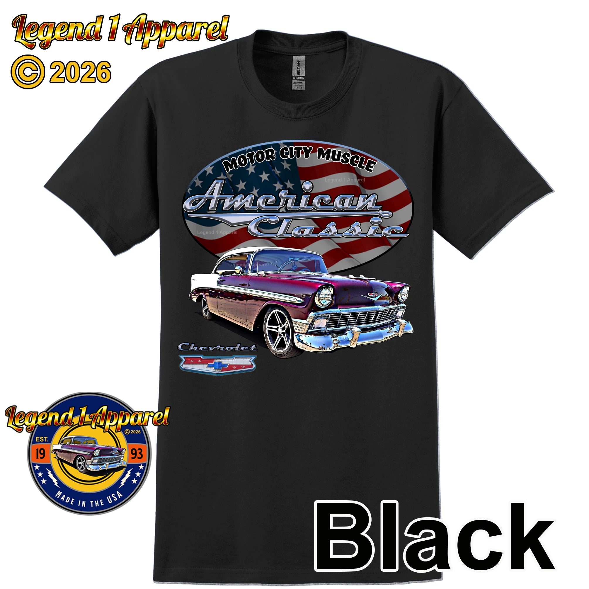 1956 Chevrolet Bel Air Coupe - American Classic Muscle Car T-shirt