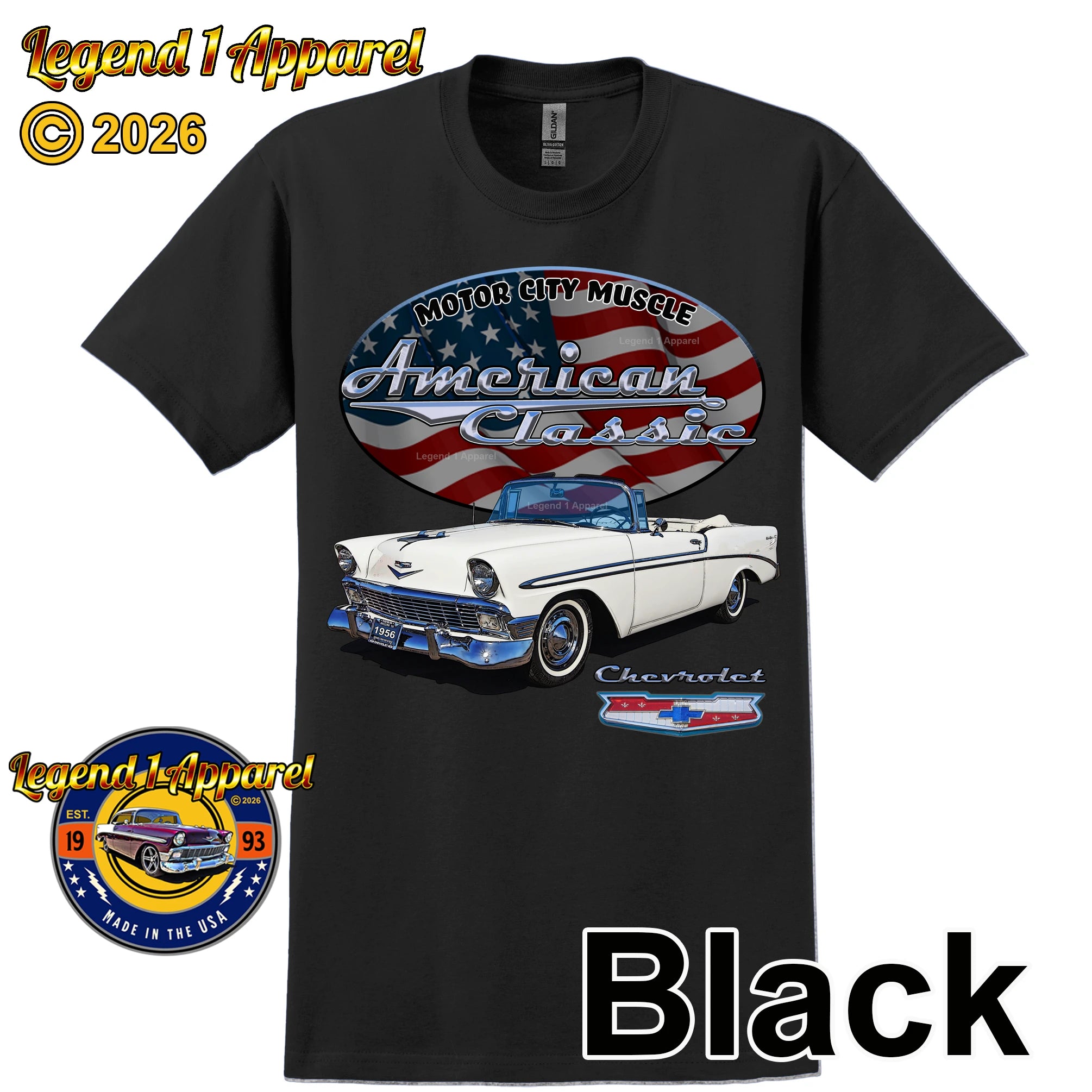1956 Chevrolet Bel Air Convertible - American Classic Muscle Car T-shirt
