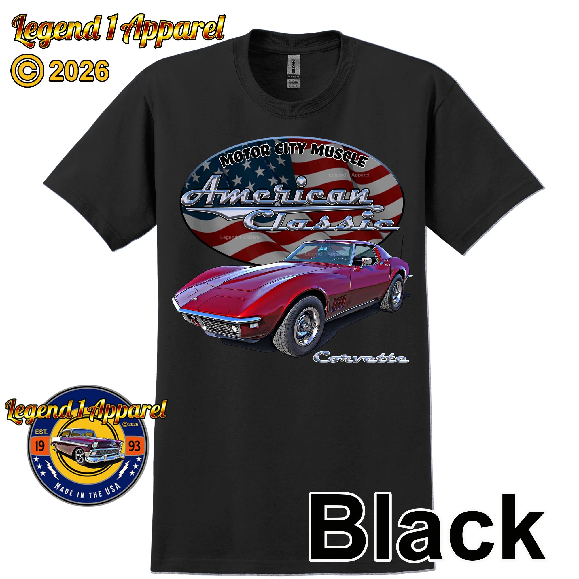 1969 Chevrolet C3 Corvette - American Classic Muscle Car T-shirt